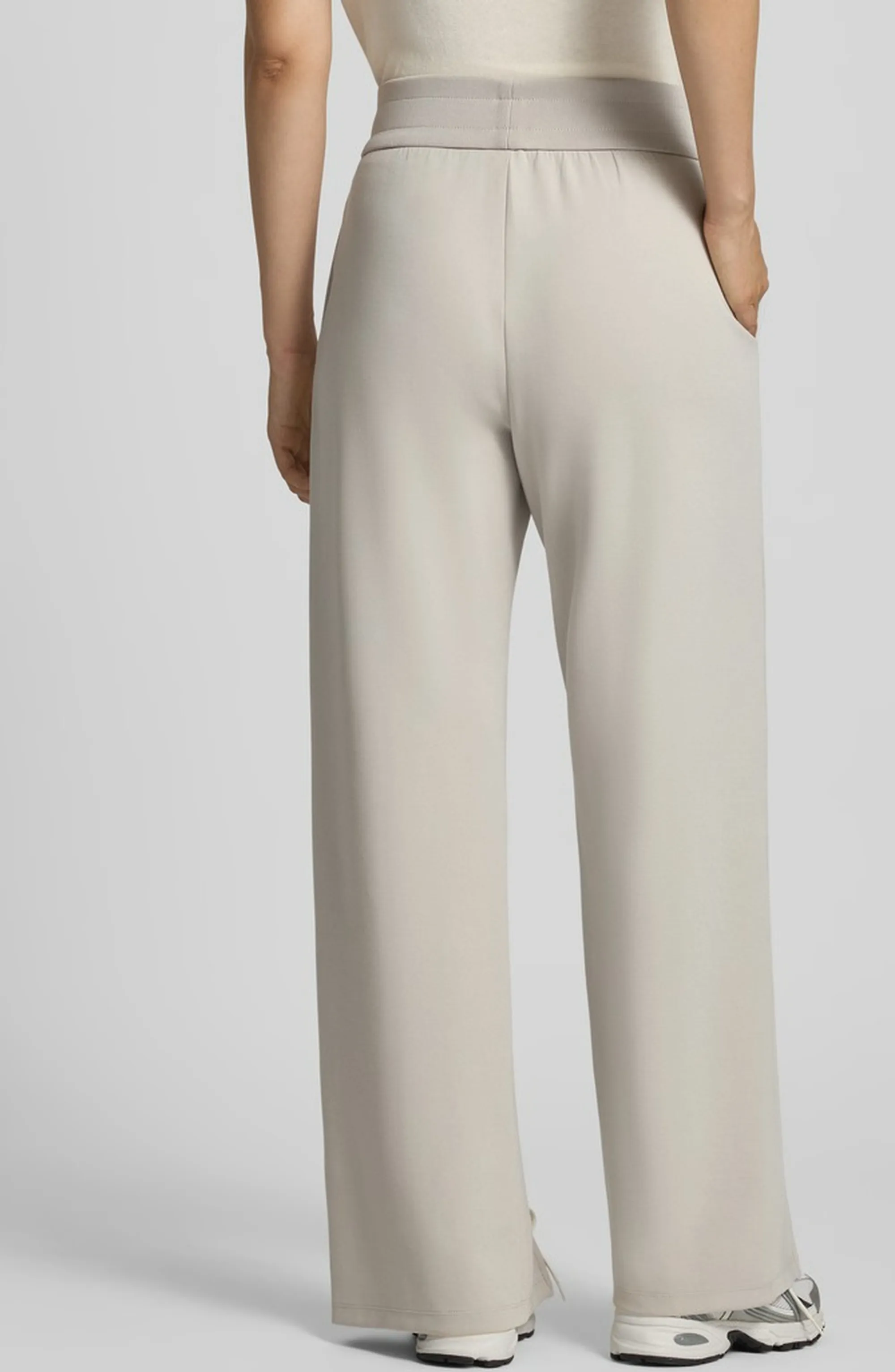 Armani Exchange B'Wide Leg Trousers In Scuba Fabric' Beige Xw002759Af24068 193498
