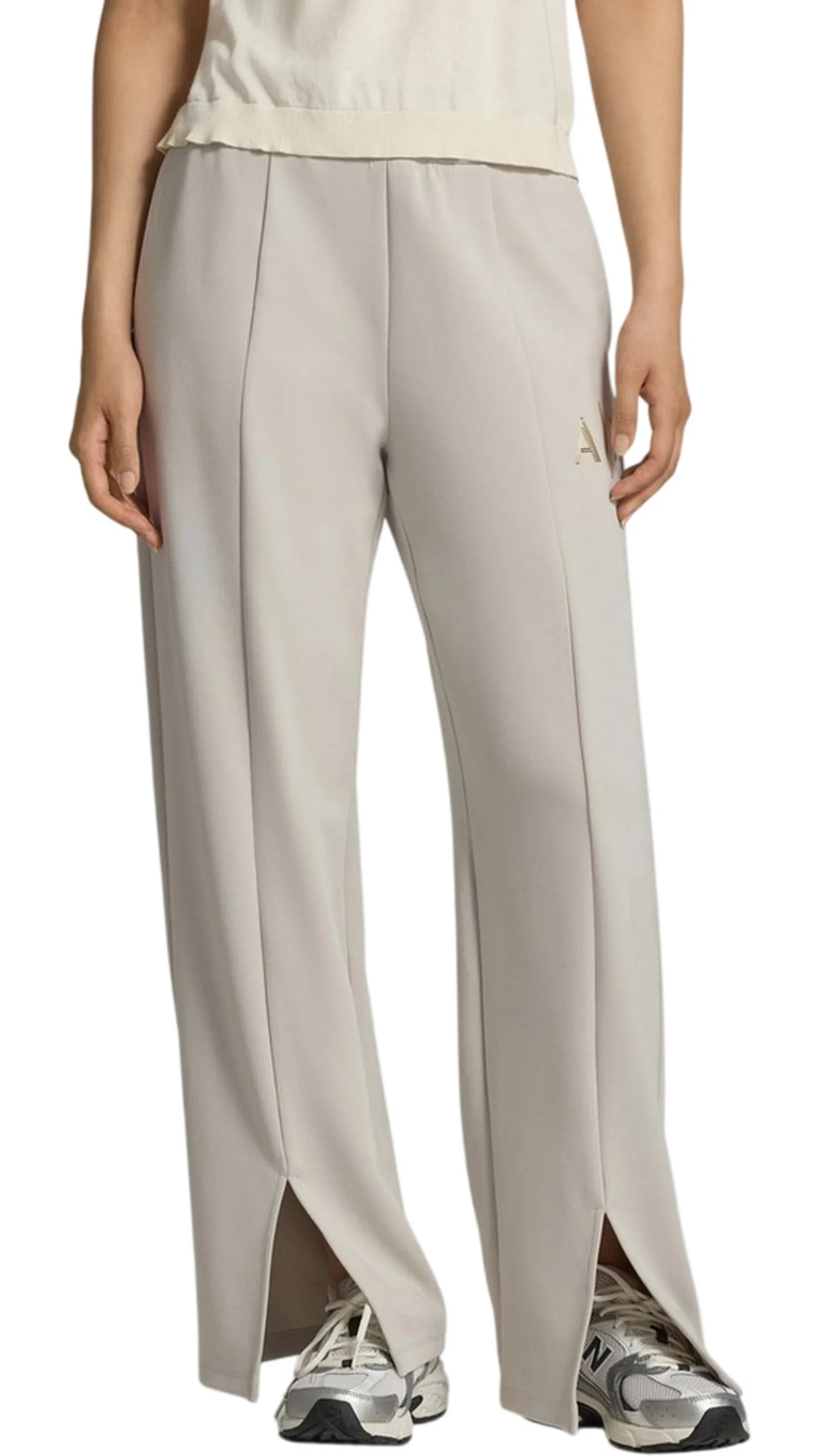 Armani Exchange Pantalone A Gamba Larga In Tessuto Scuba Beige Xw002759Af24068 195287