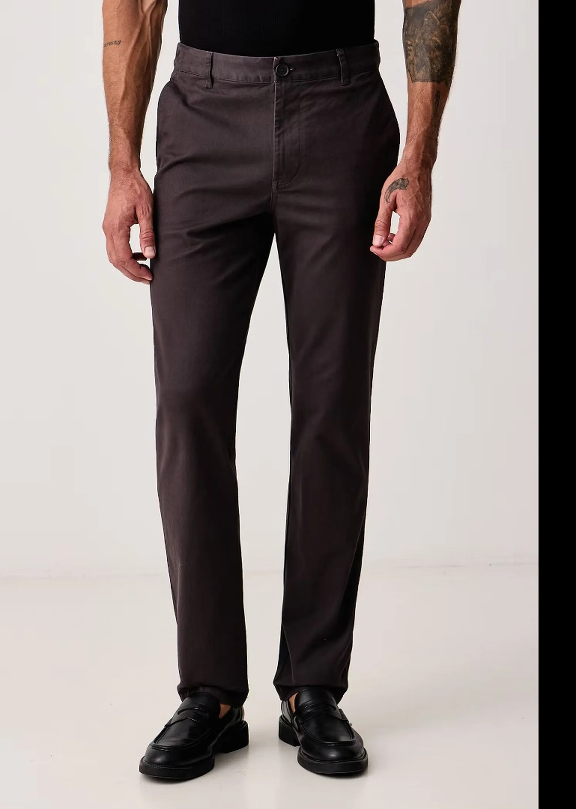 Armani Exchange Pantalone Chino In Cotone Elasticizzato Grigio Scuro Xm003537Af22547 193410