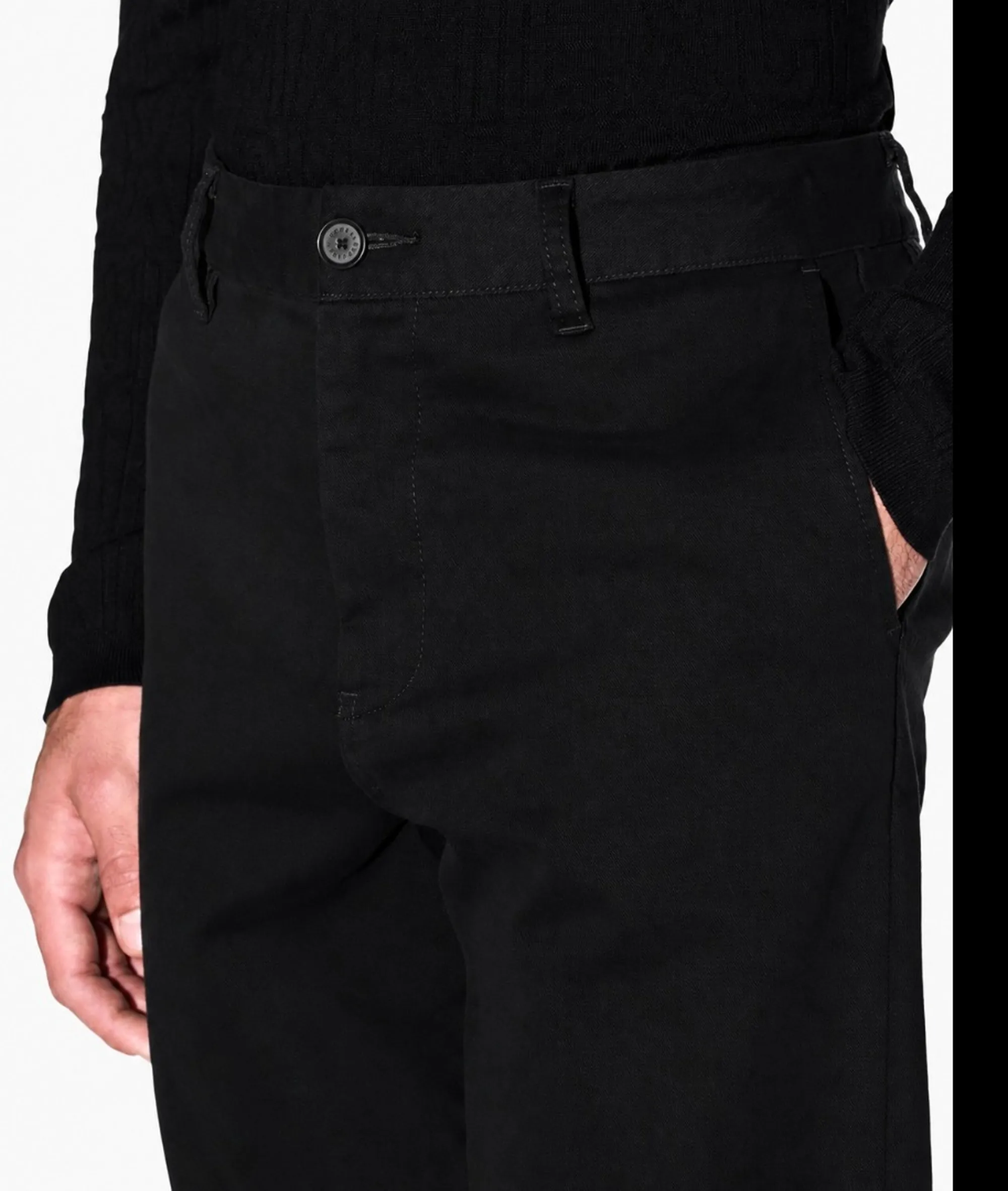 Armani Exchange Pantalone In Twill Di Cotone Elasticizzato Nero Xm003500Af28321 193390
