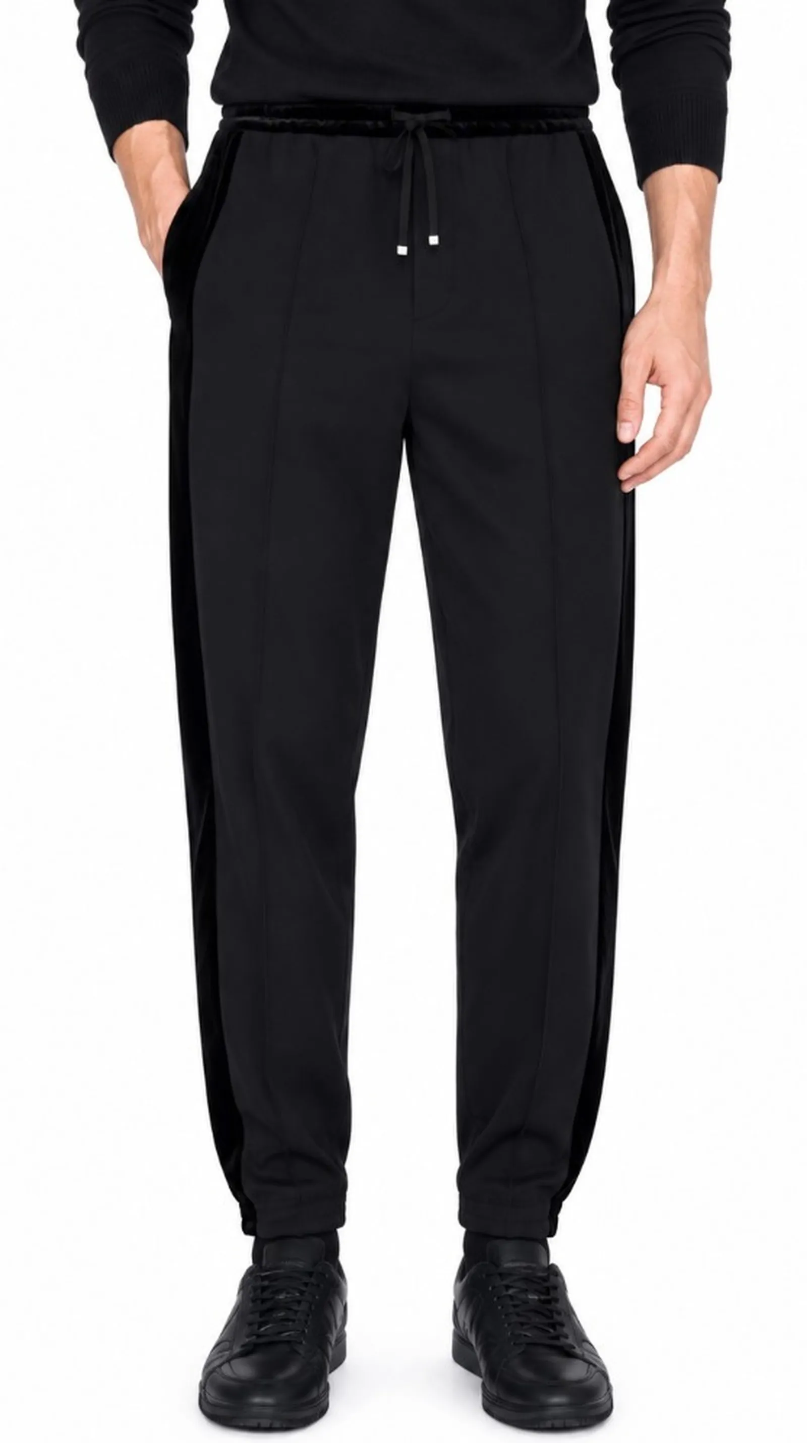 Armani Exchange Pantalone Jogger Con Striscia In Velluto Nero Xm002924Af19936 193260
