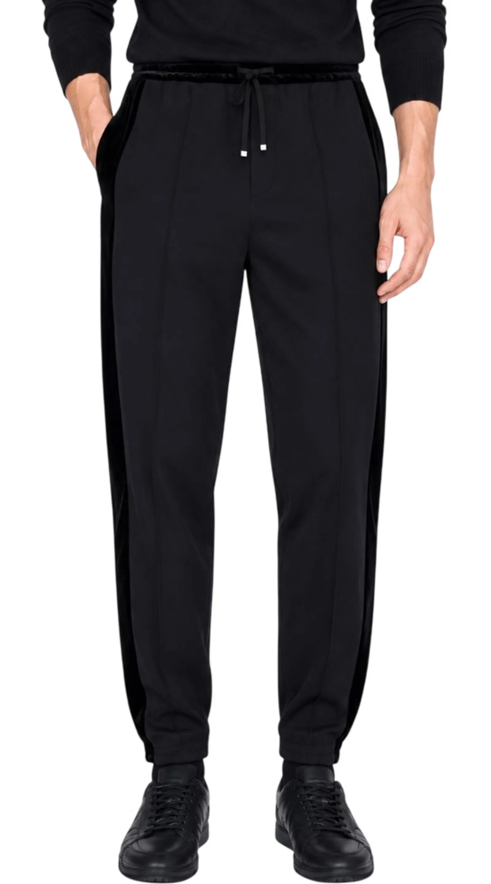 Armani Exchange Pantalone Jogger Con Striscia In Velluto Nero Xm002924Af19936 196785