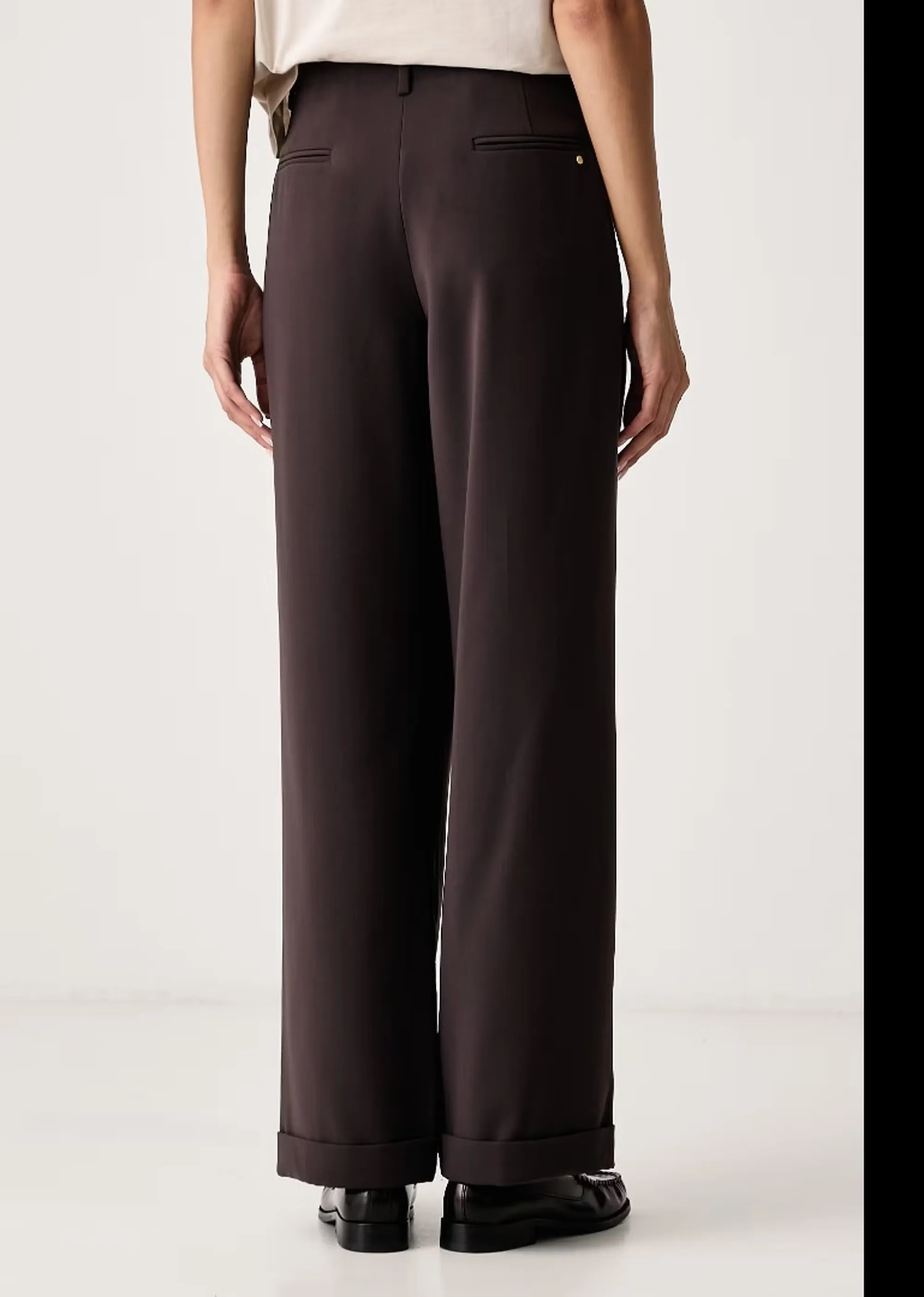 Armani Exchange B'Oversized Crepe Trousers' Dark Brown Xw002496Af16148 193453
