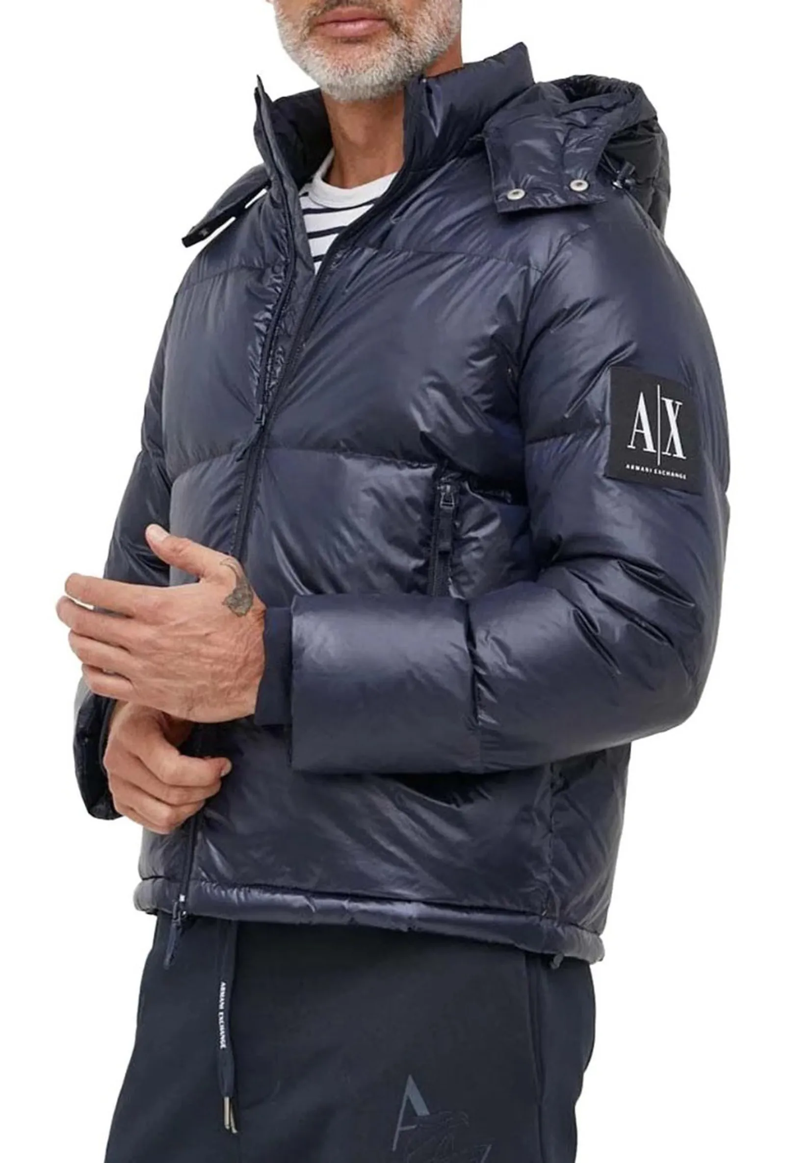 Armani Exchange Piumino Con Cappuccio Blu 8Nzb70Znynz 130812