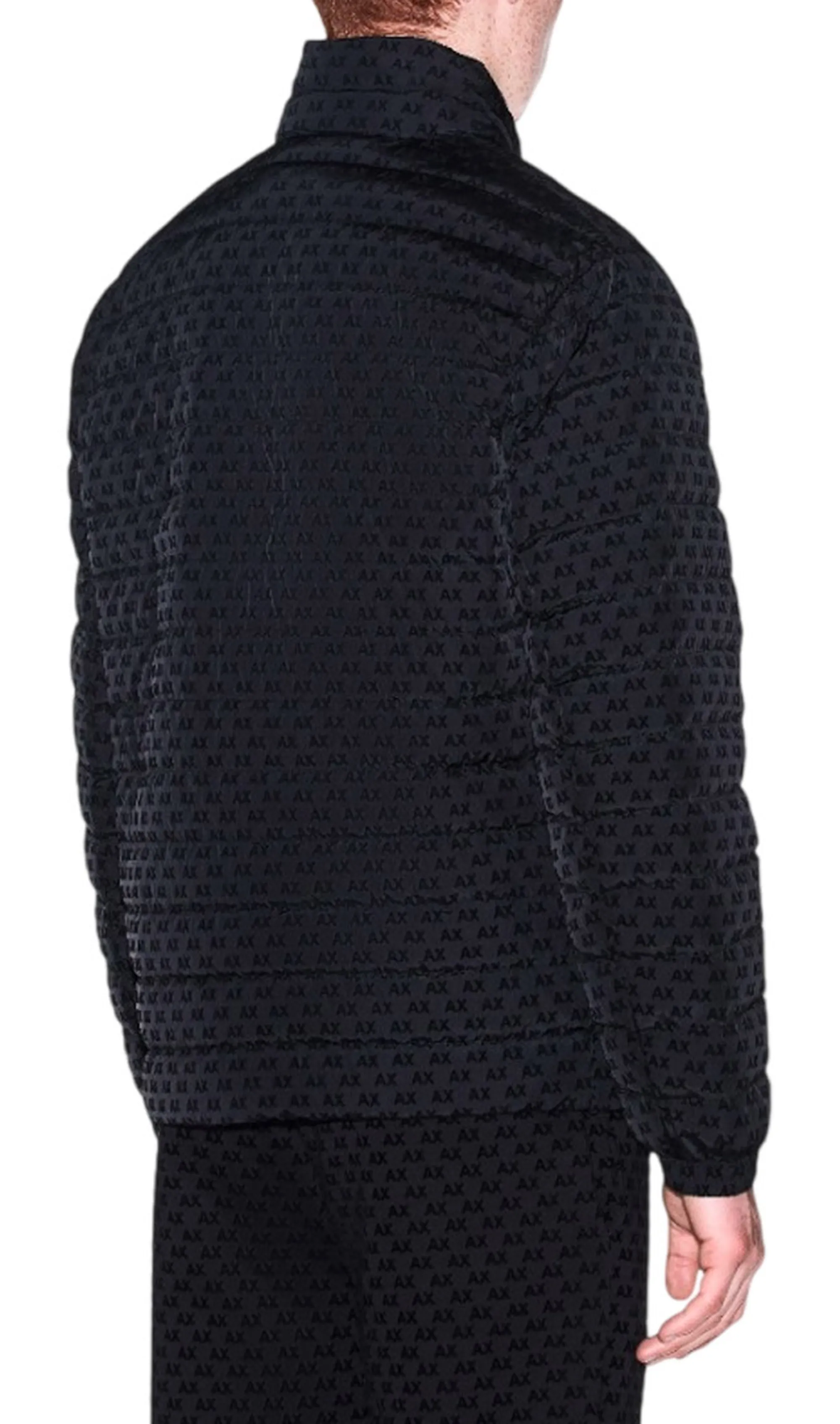 Armani Exchange B'Down Jacket With All Over Flocked Logo' Black Xm003510Af19870 193442