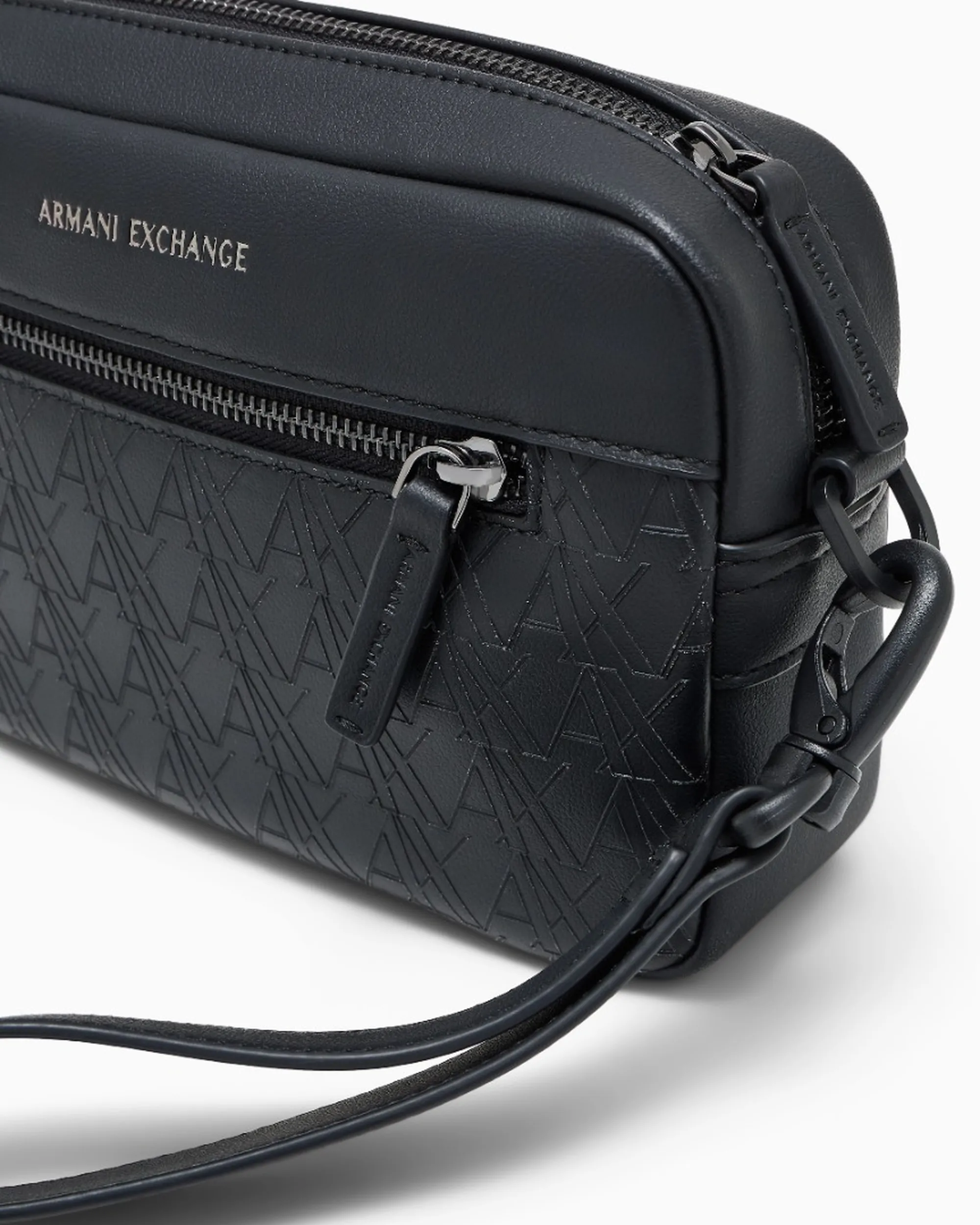 Armani Exchange B'Leather Effect Clutch With Embossed Logo' Black Xm003583Af26662 194104
