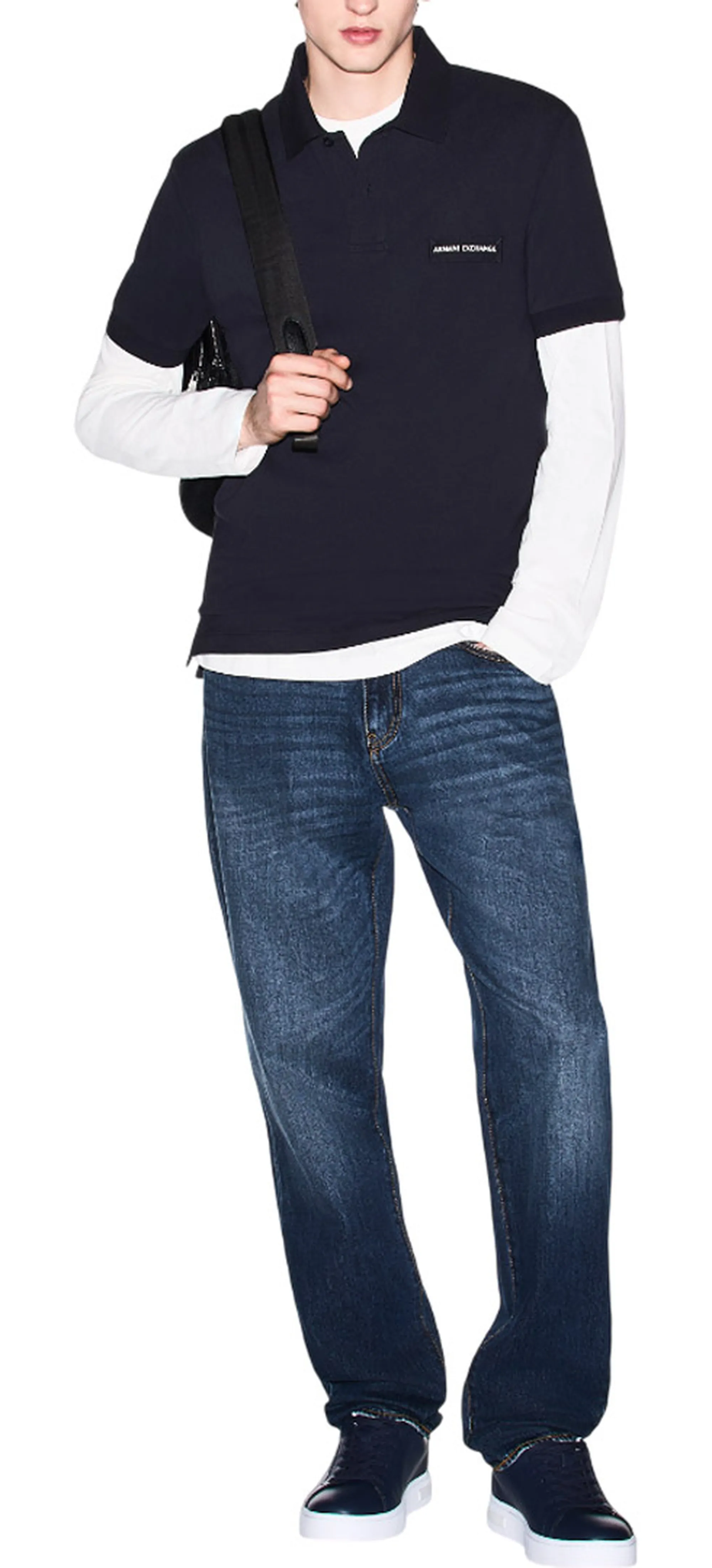 Armani Exchange B'Polo Shirt' Blue Xm002390Af13026 179280