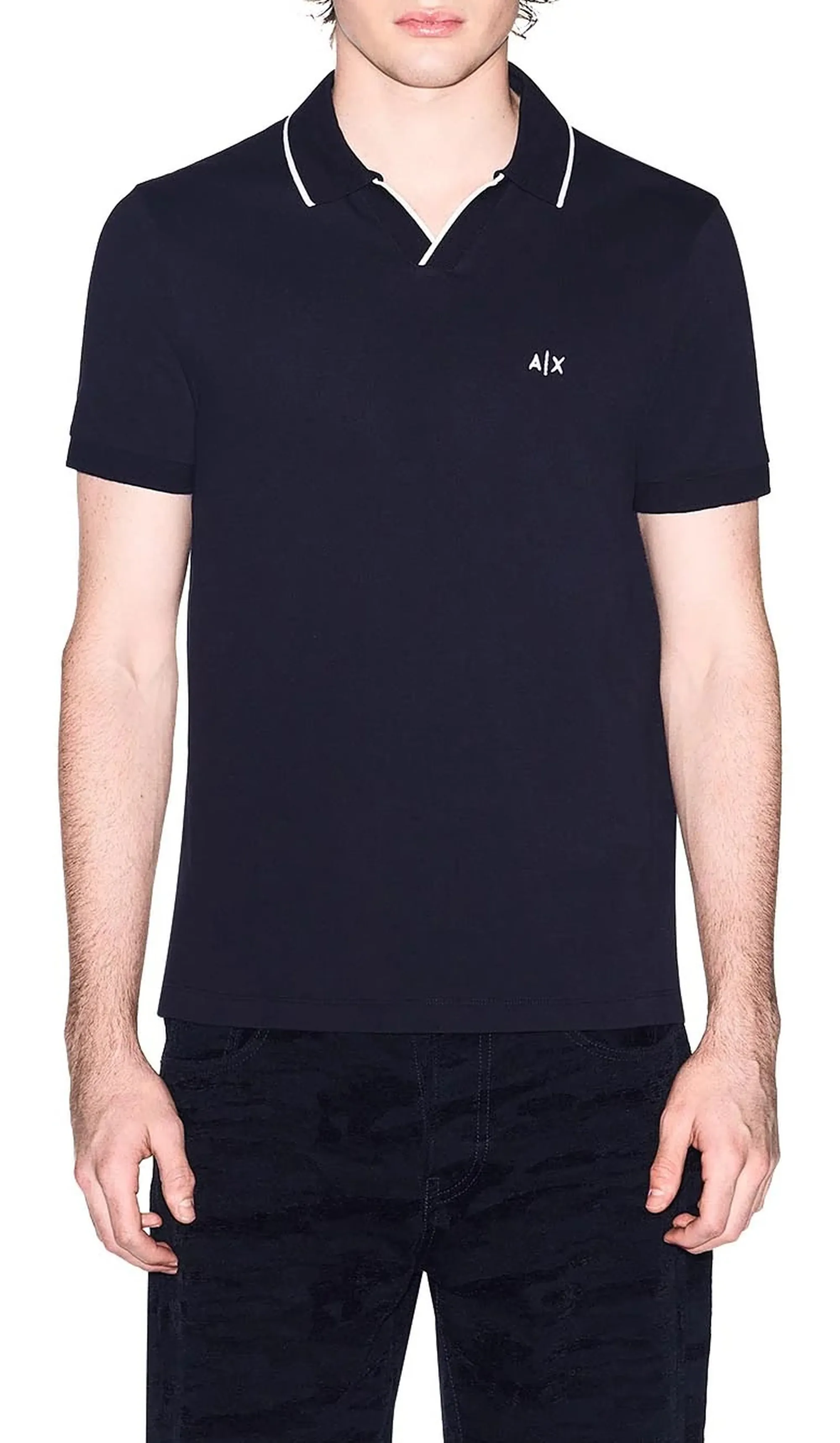 Armani Exchange Polo Classica Traspirante Blu Xm002401Af10366 174953