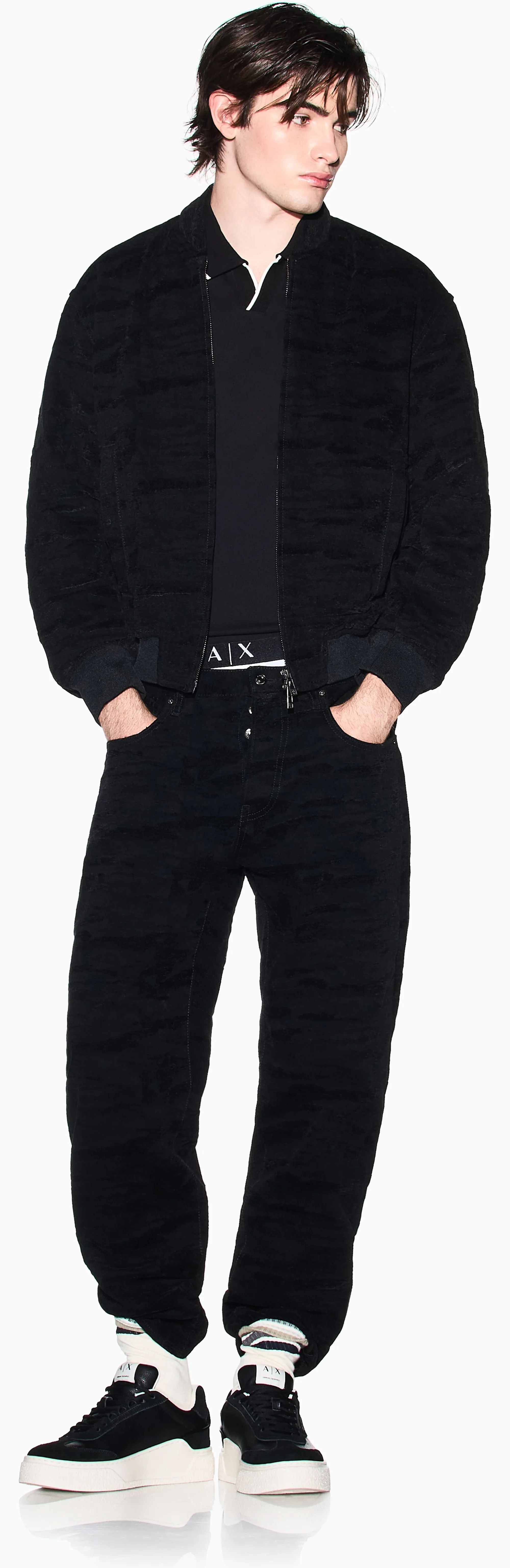 Armani Exchange Polo Classica Traspirante Nero Xm002401Af10366 174945