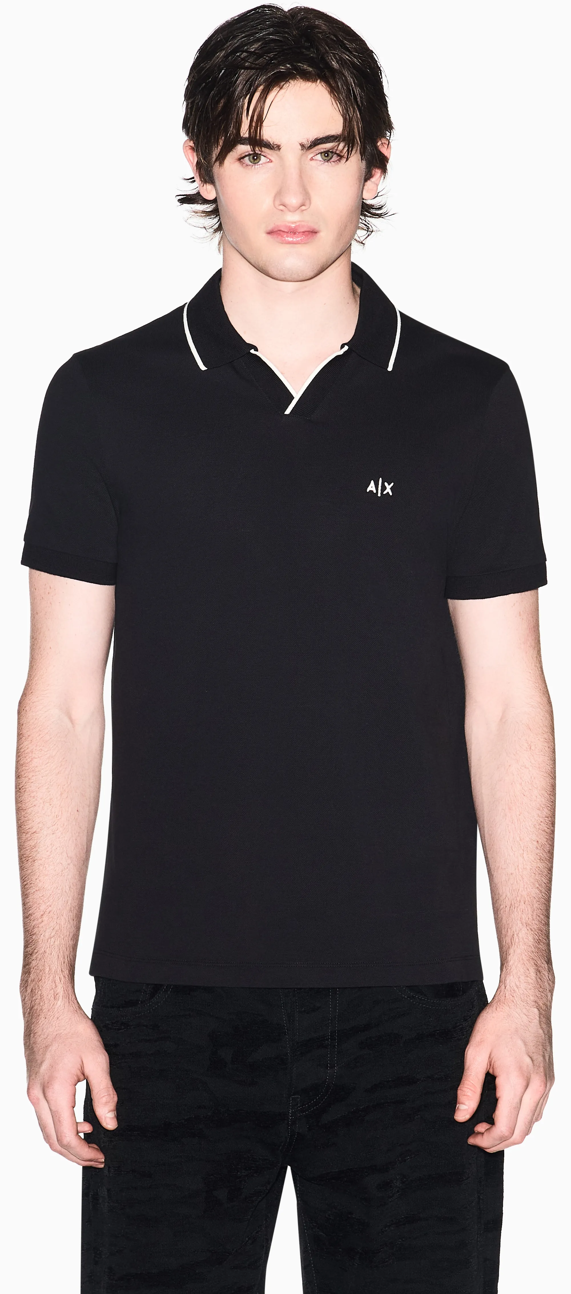 Armani Exchange Polo Classica Traspirante Nero Xm002401Af10366 174946