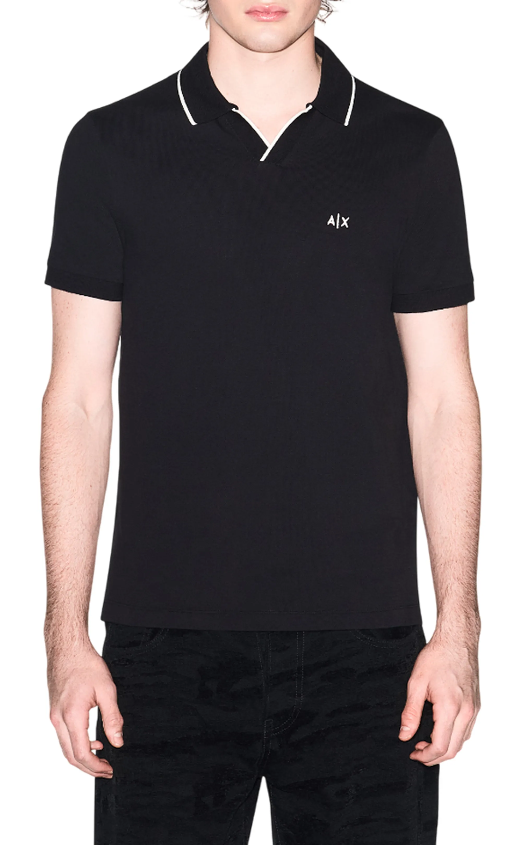 Armani Exchange B'Classic Breathable Polo Shirt' Black Xm002401Af10366 182160