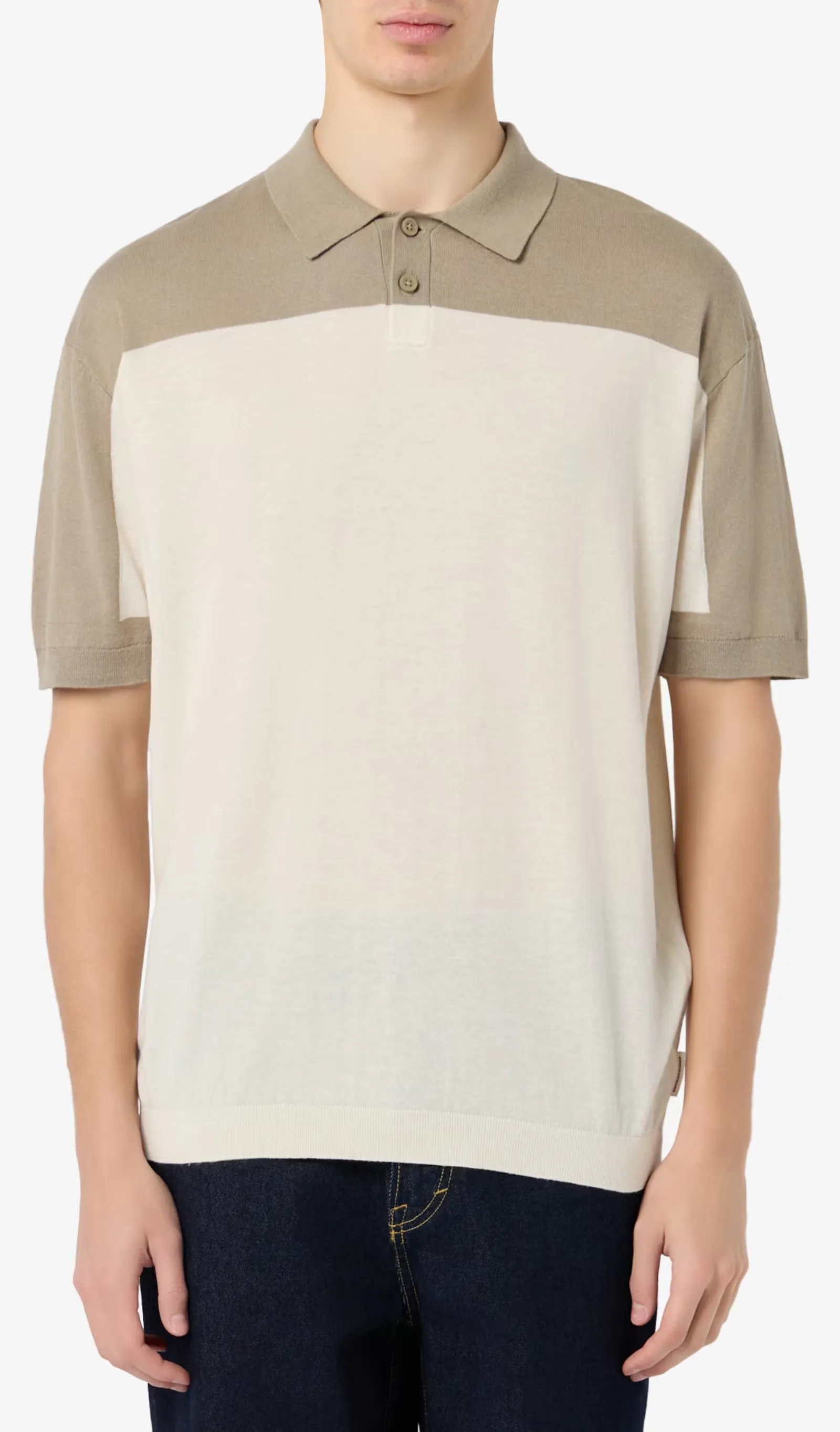 Armani Exchange Polo In Maglia Di Lino E Cotone Beige Xm002151Af22062 174800