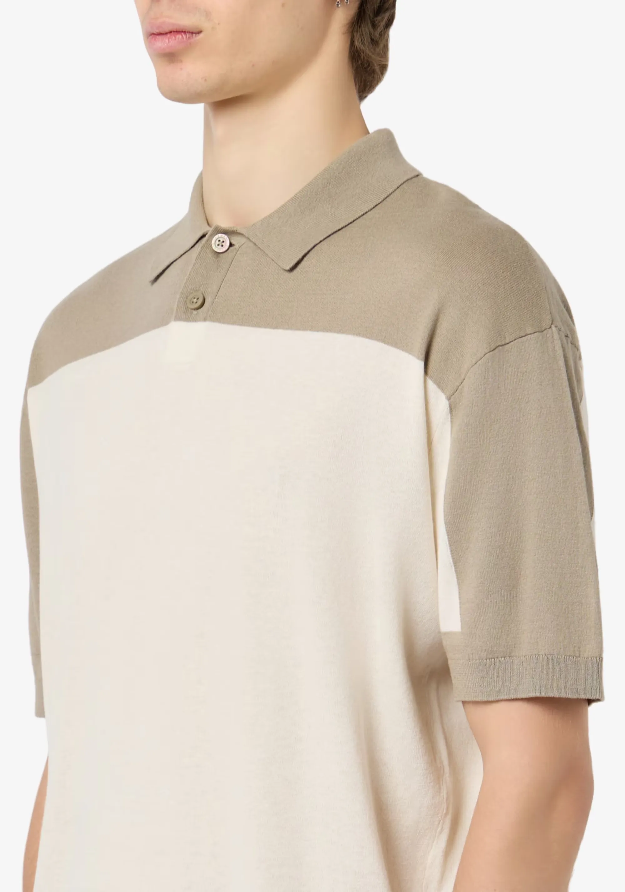 Armani Exchange Polo In Maglia Di Lino E Cotone Beige Xm002151Af22062 174801