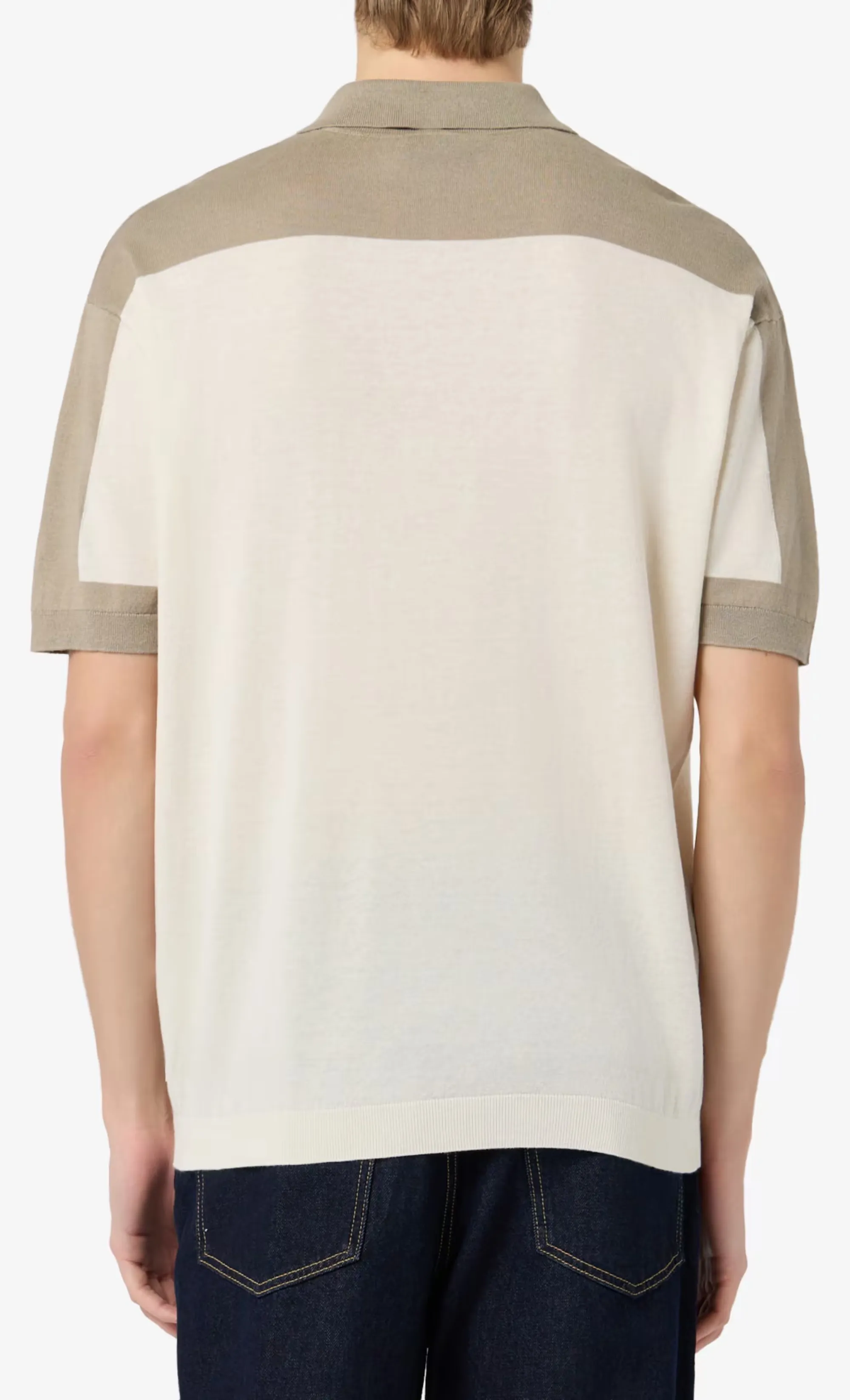 Armani Exchange Polo In Maglia Di Lino E Cotone Beige Xm002151Af22062 174802