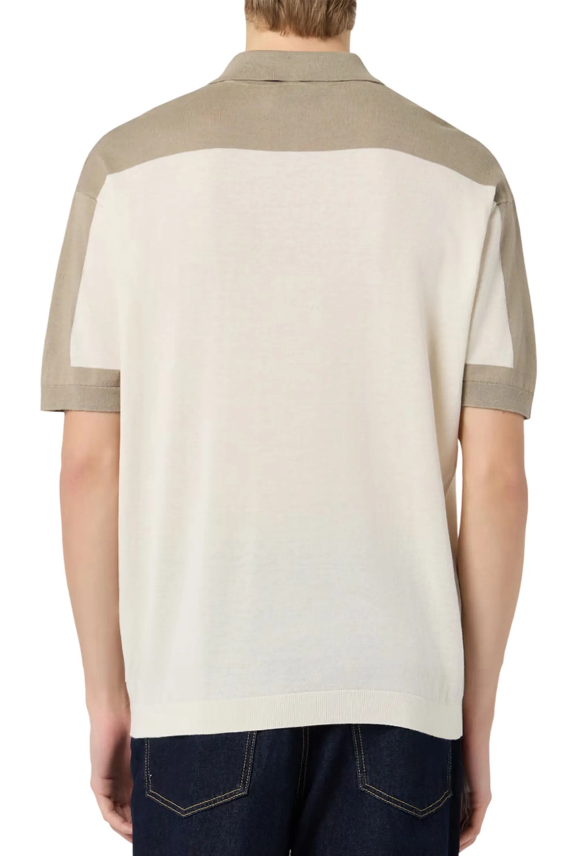 Armani Exchange B'Linen And Cotton Knitted Polo Shirt' Beige Xm002151Af22062 180324