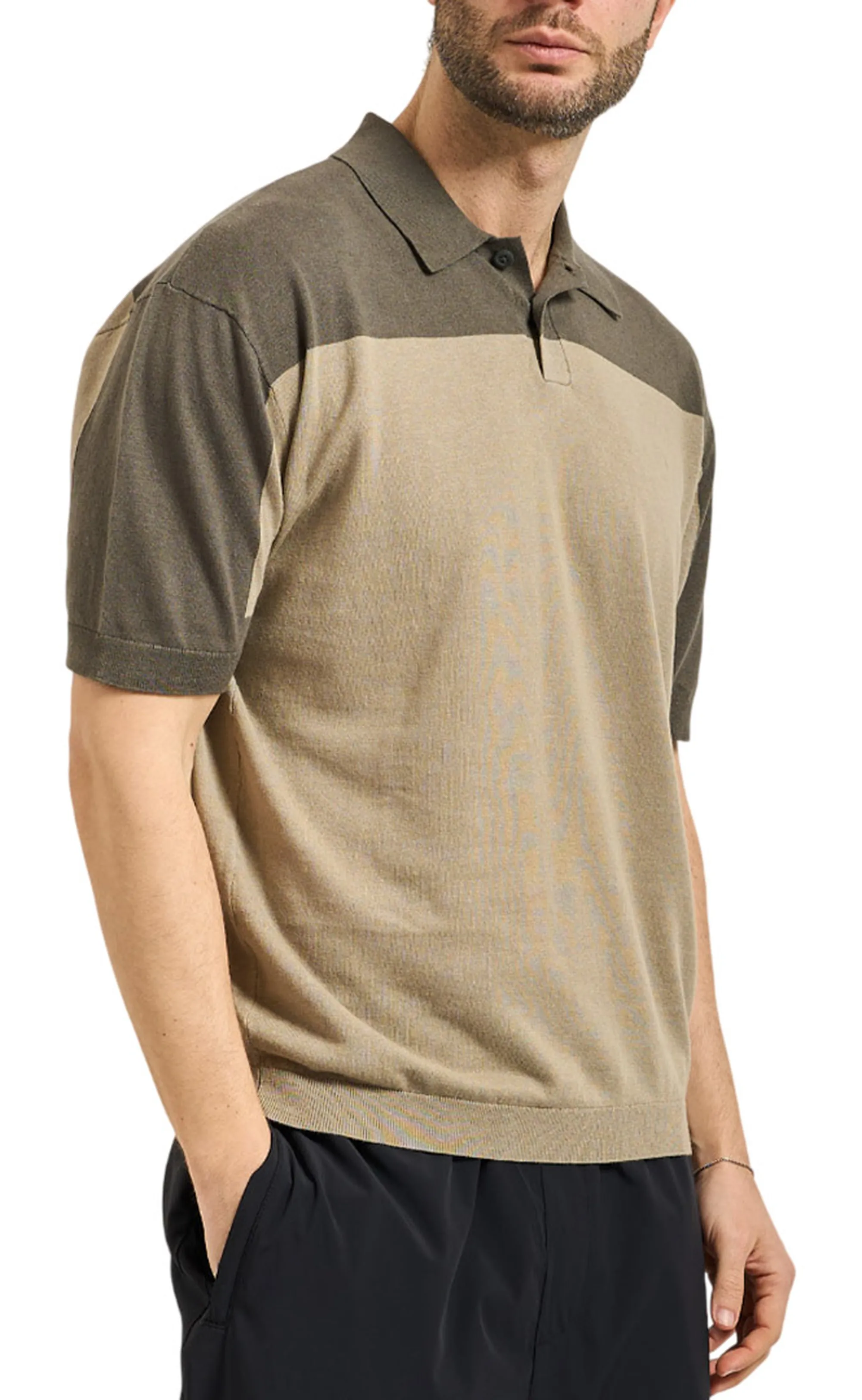Armani Exchange B'Linen And Cotton Knitted Polo Shirt' Cookie Xm002151Af22062 180335