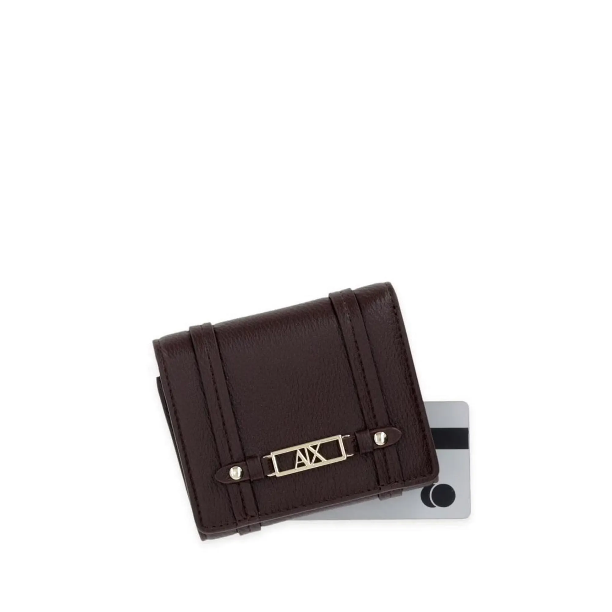 Armani Exchange Portafoglio Mini Con Logo In Metallo Marrone Xw002613Af15632 194615