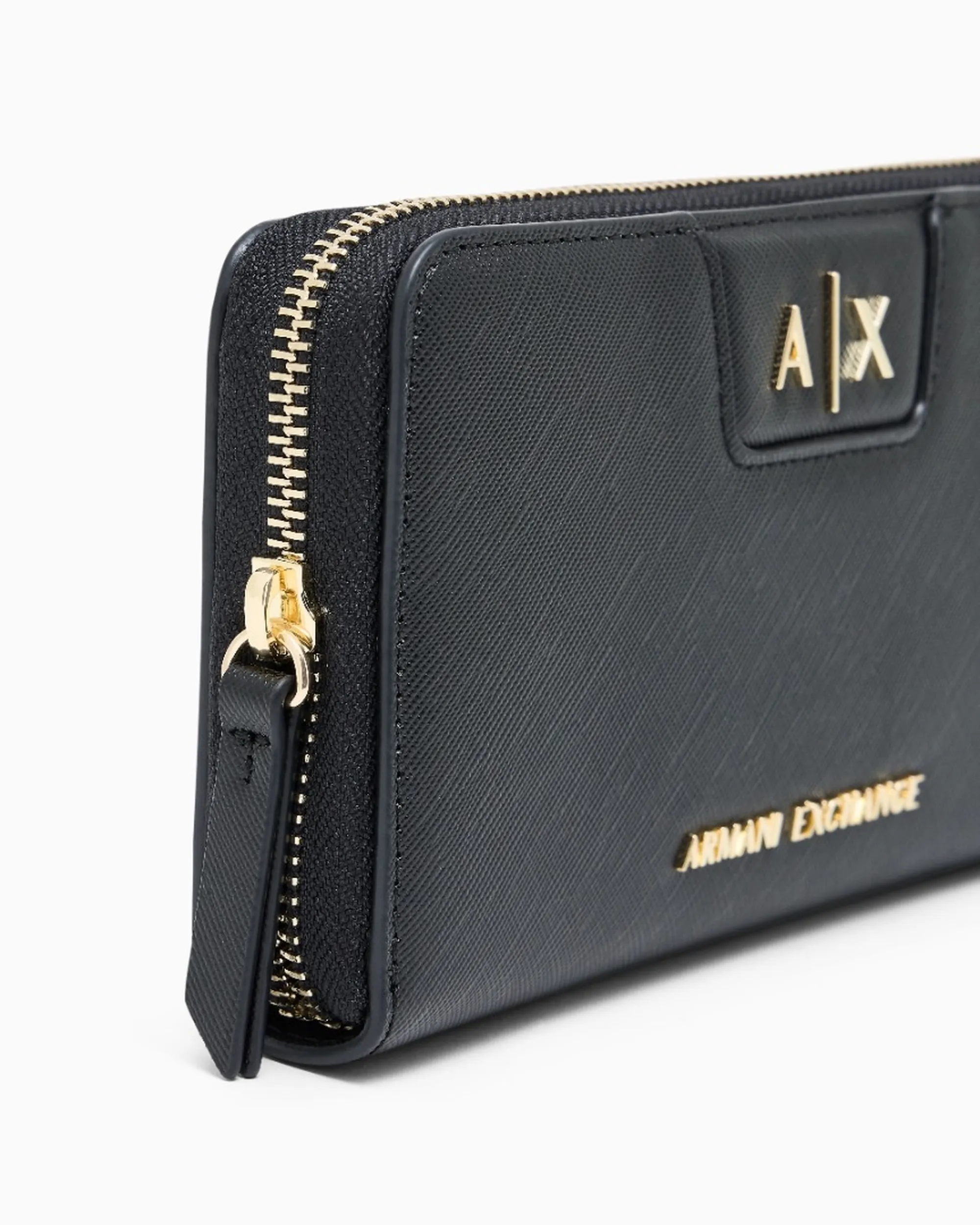 Armani Exchange B'Zip Around Wallet With Logo Lettering' Black Xw000359Af26570 194147