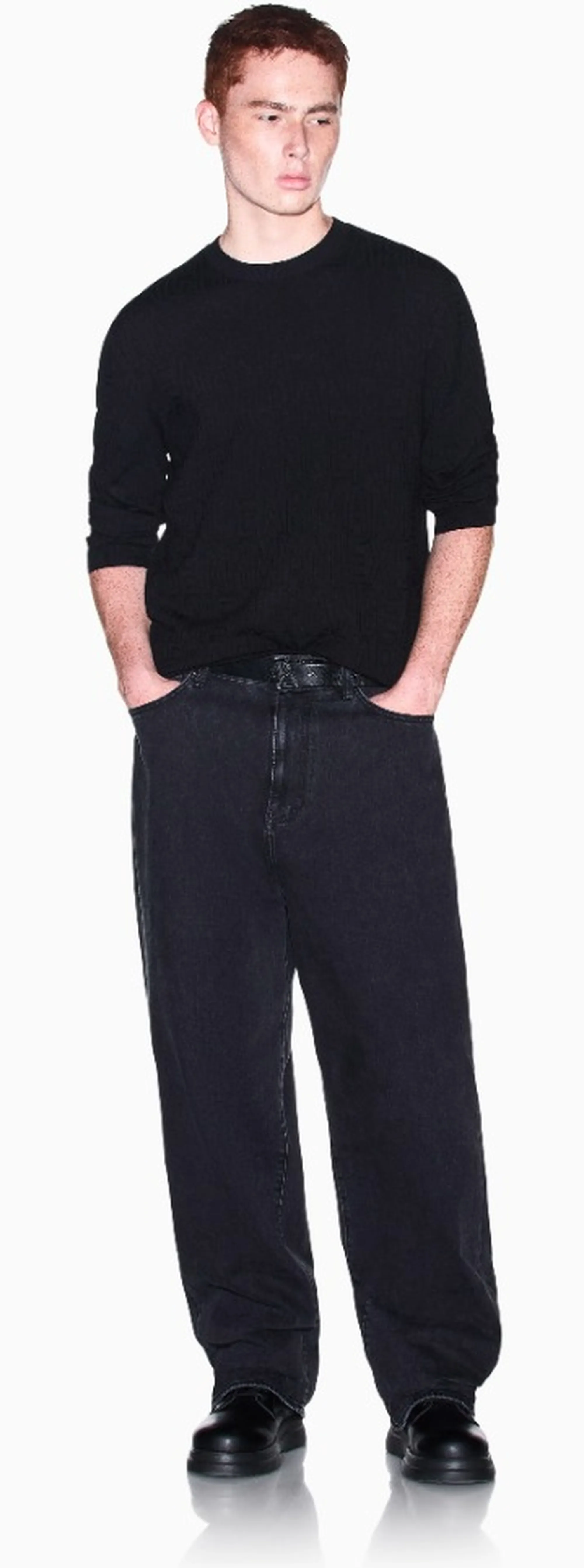 Armani Exchange Pullover Vestibilita Regular In Misto Viscosa Nero Xm002986Af10454 193273