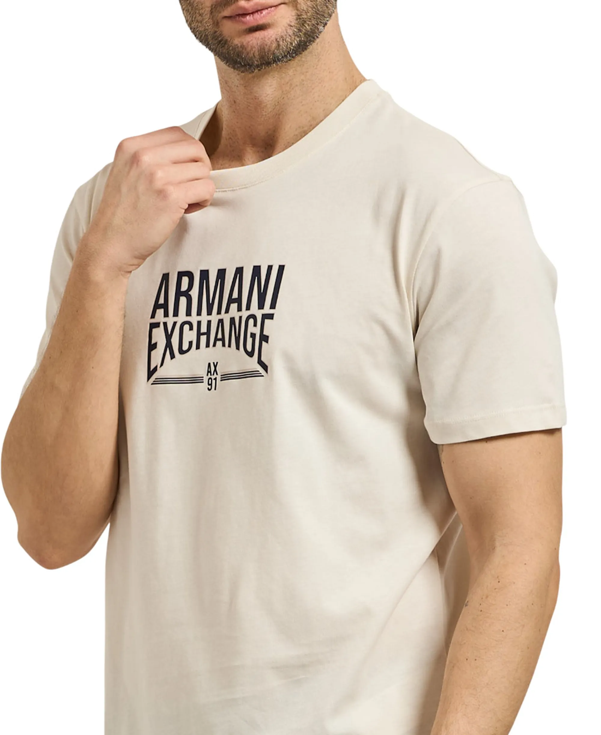 Armani Exchange B'T-Shirt' Cream Xm002452Af10334 178956