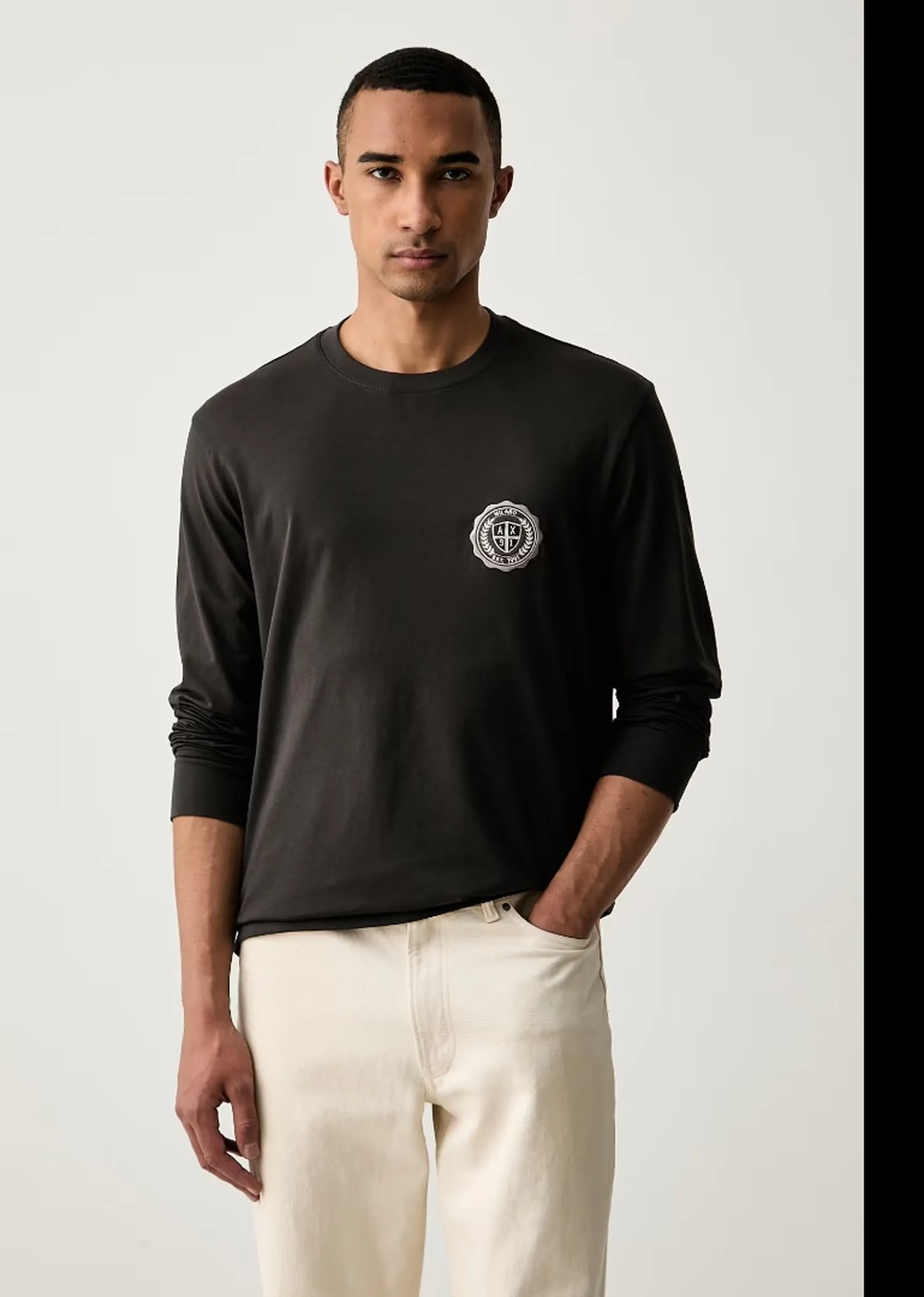 Armani Exchange B'Long Sleeved T-Shirt' Dark Gray Xm003076Af10361 193301
