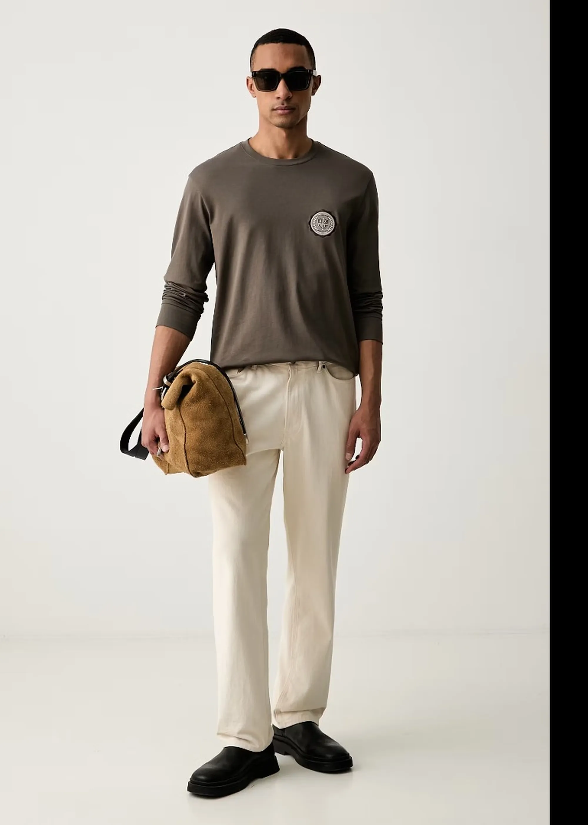 Armani Exchange B'Long Sleeved T-Shirt' Light Brown Xm003076Af10361 193298