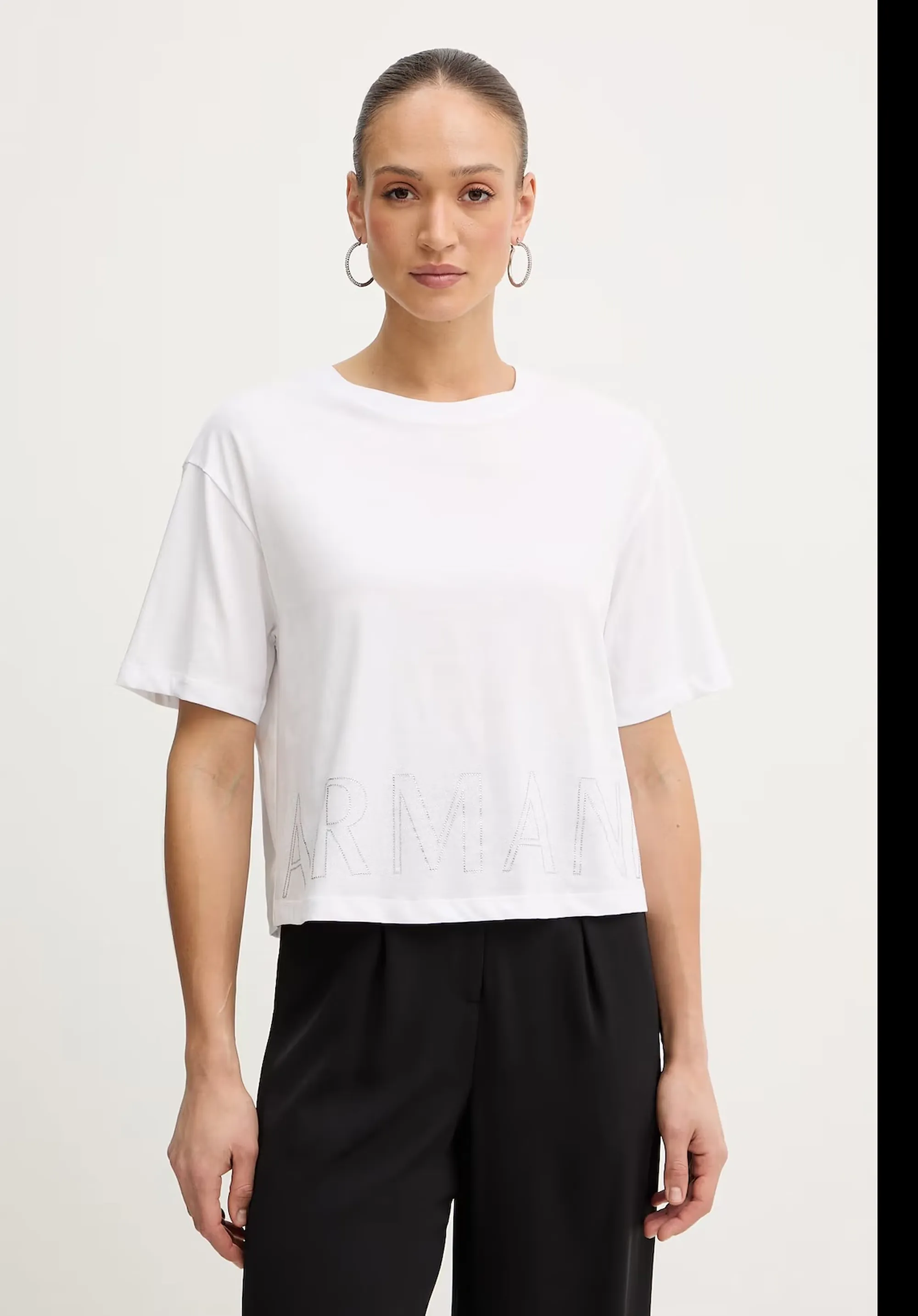 Armani Exchange T-Shirt Cropped Bianco Xw001709Af17172 175194