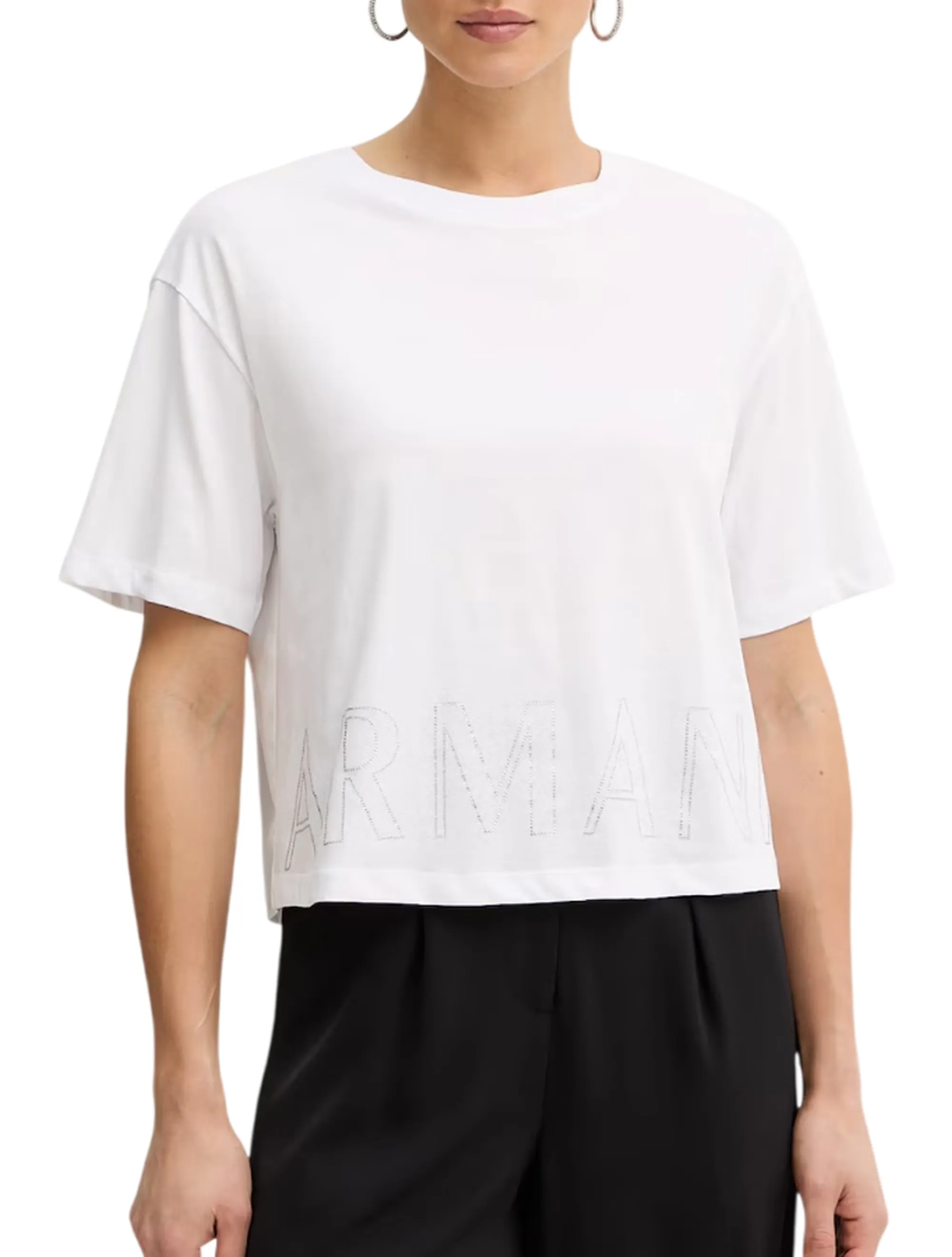 Armani Exchange T-Shirt Cropped Bianco Xw001709Af17172 175856