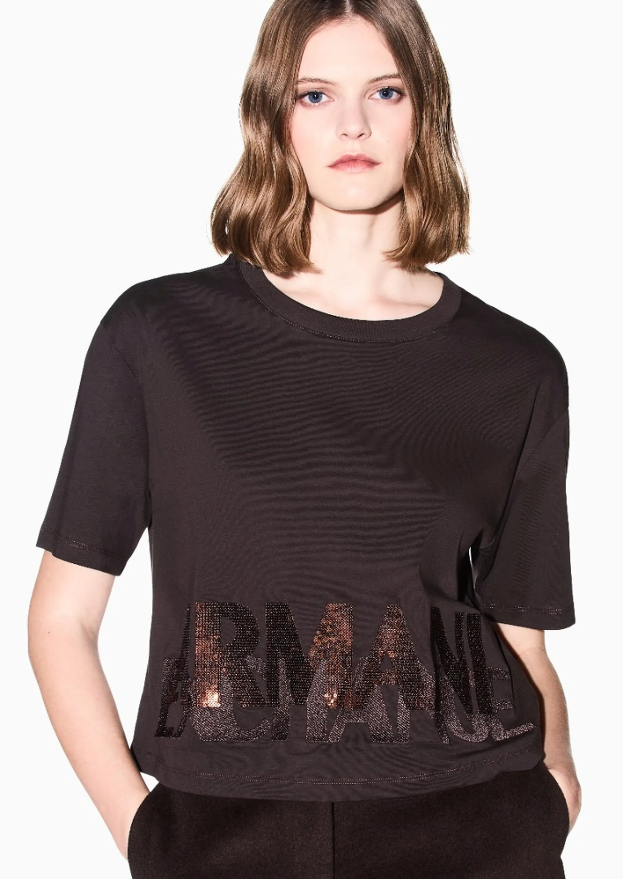 Armani Exchange B'Cotton Jersey T-Shirt' Brown Xw002779Af10356 193500