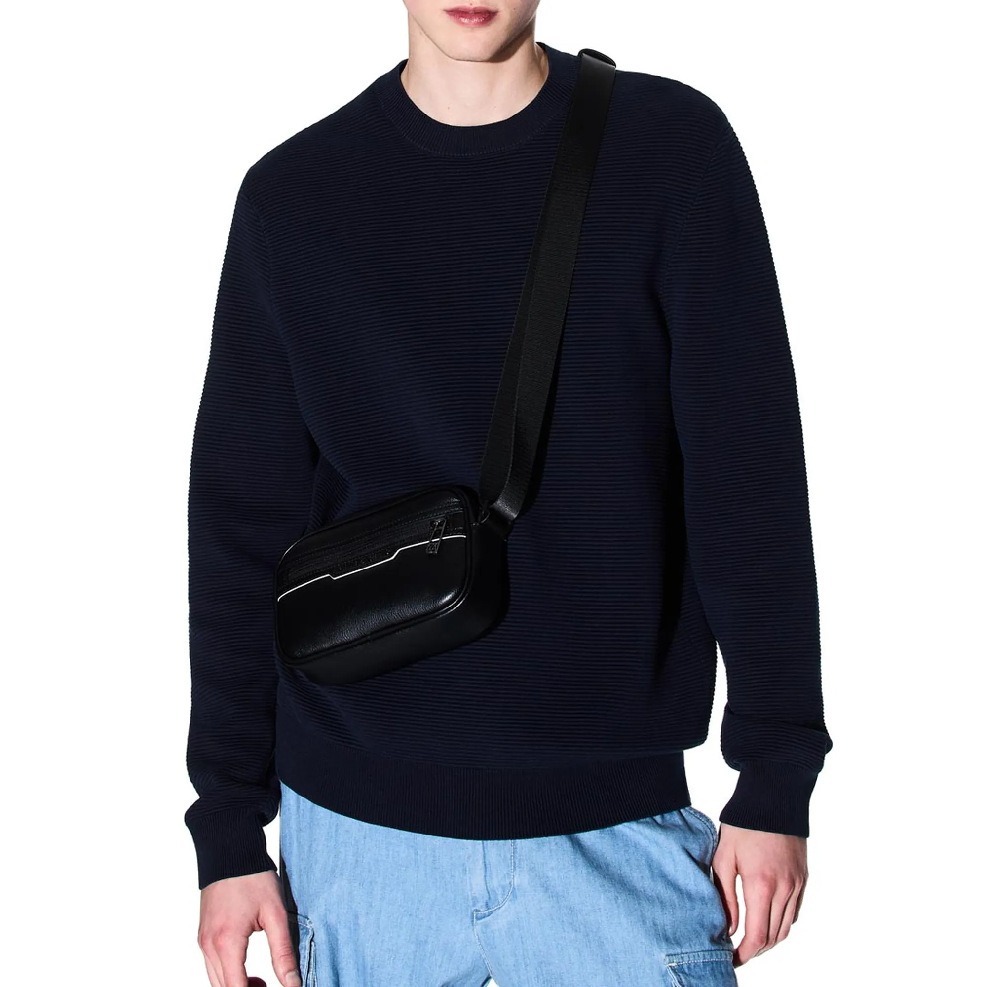 Armani Exchange B'Shiny Effect Shoulder Strap' Black Xm001601Af17205 162781