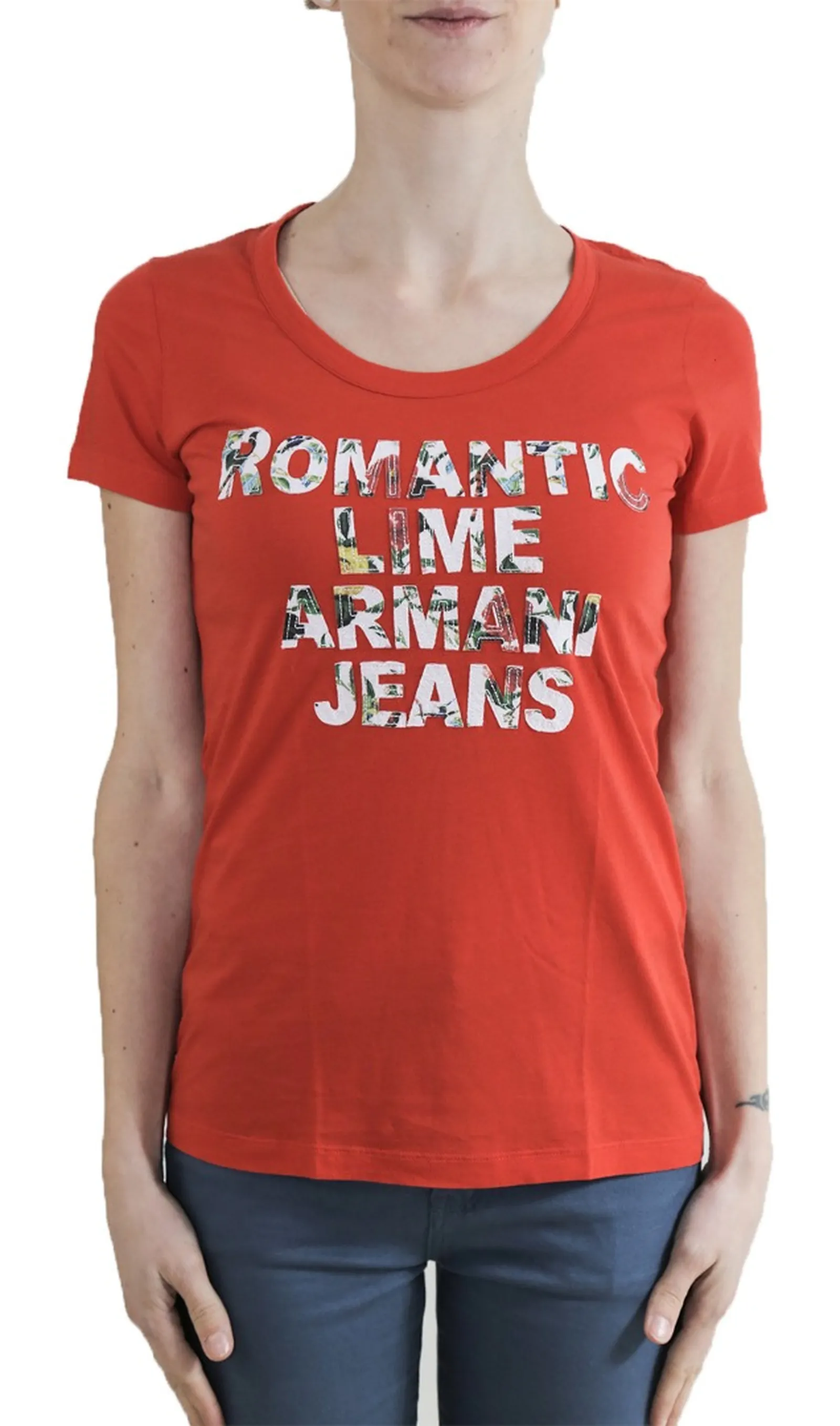 Armani Jeans T-Shirt Rosso A5H47Le 10474