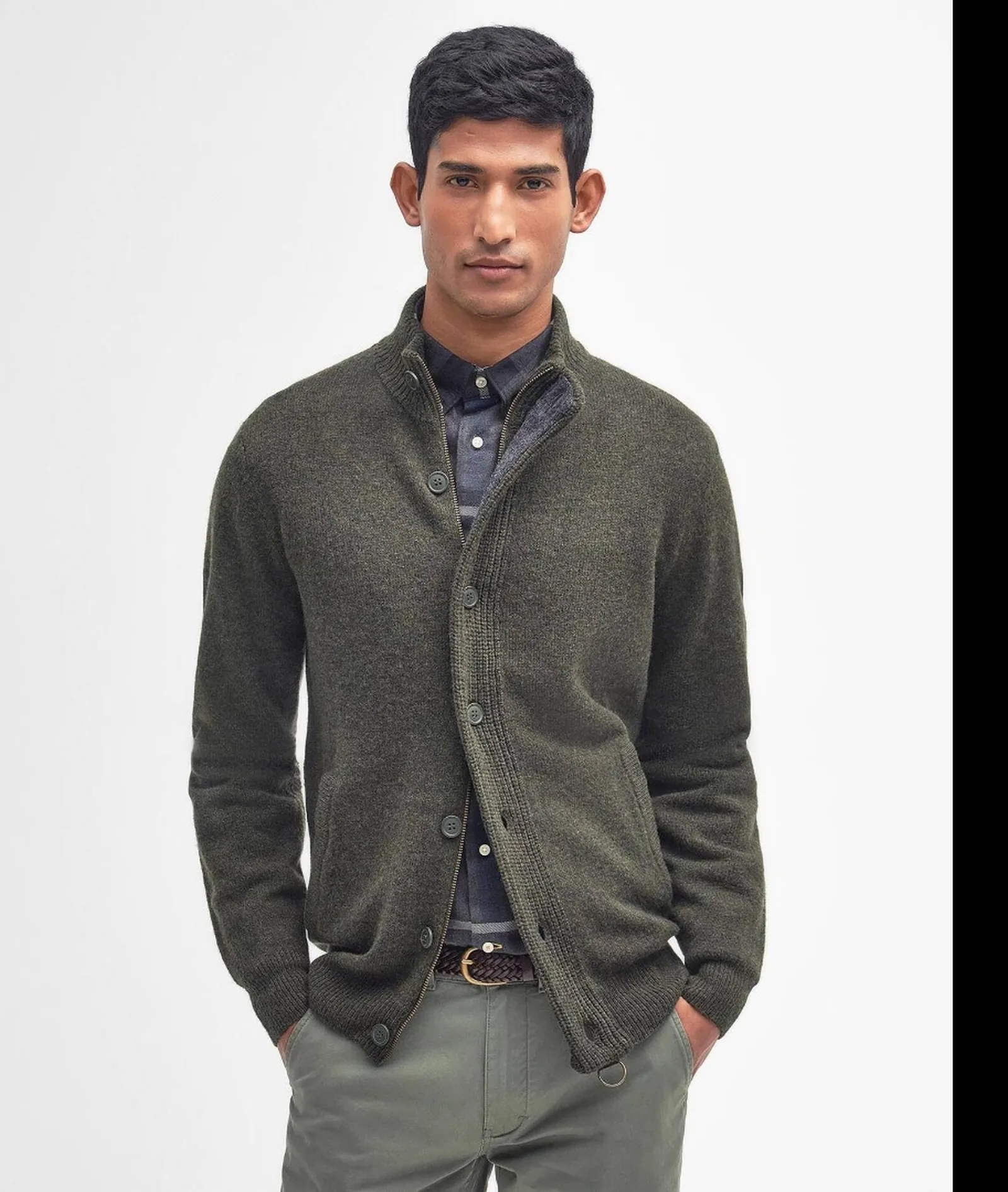 Barbour Cardigan Seaweed Mkn0731 195925