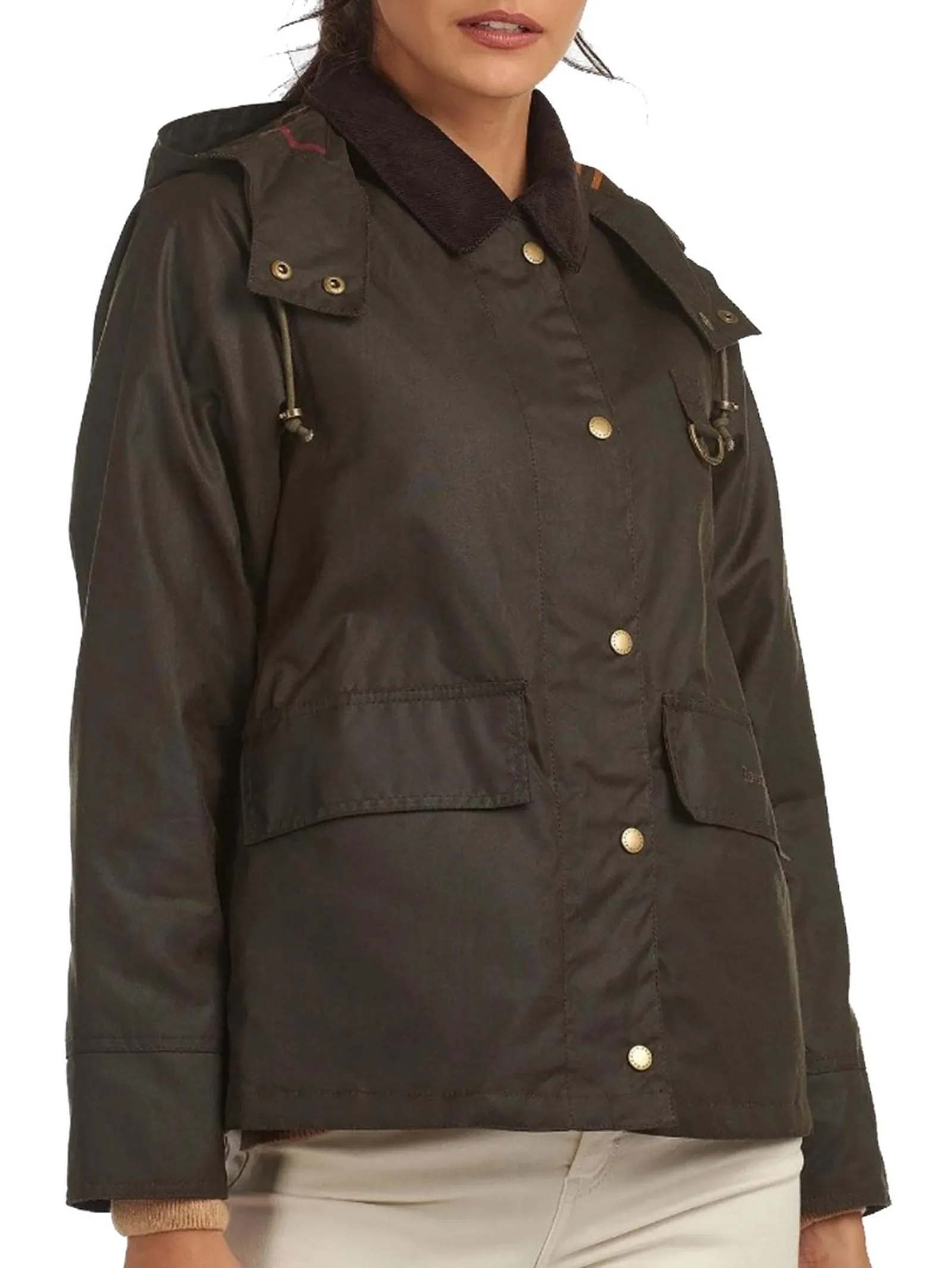 Barbour Giubbino Avon Waxed Olive Lwx1081 72546