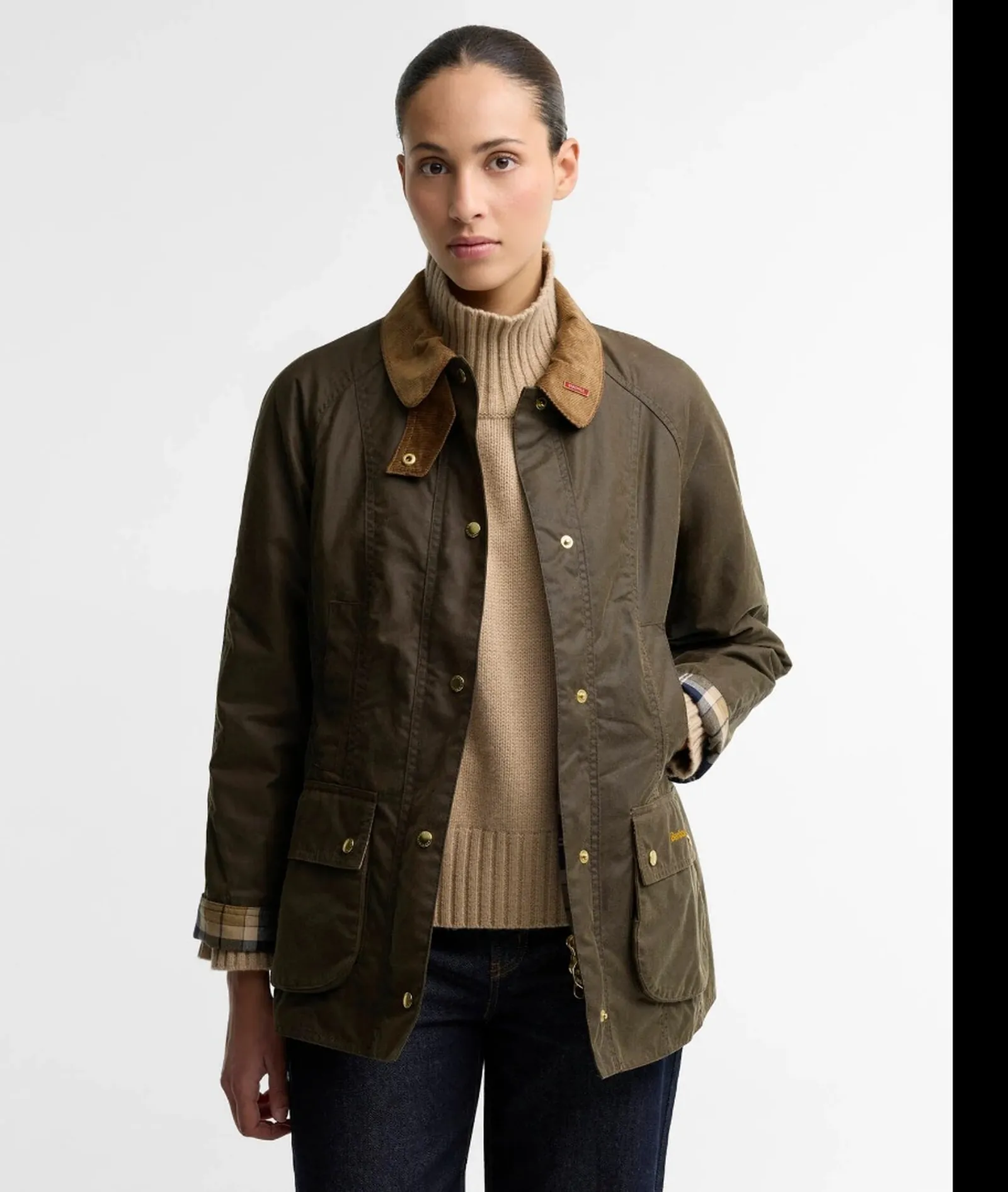 Barbour Giubbino Beadnell Wax Beech Lwx1596 195876