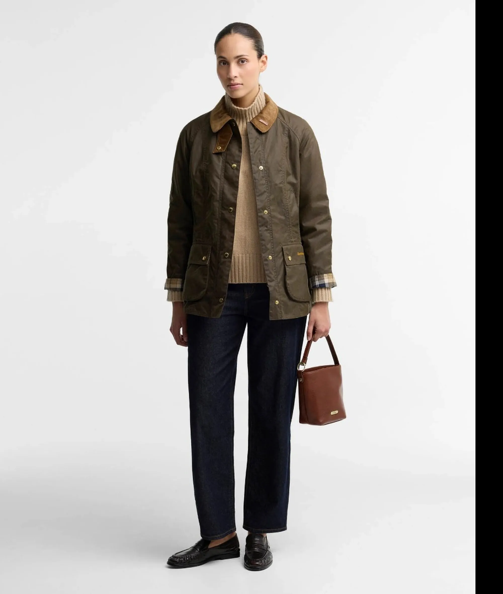 Barbour B'Beadnell Wax Jacket' Beech Lwx1596 195878