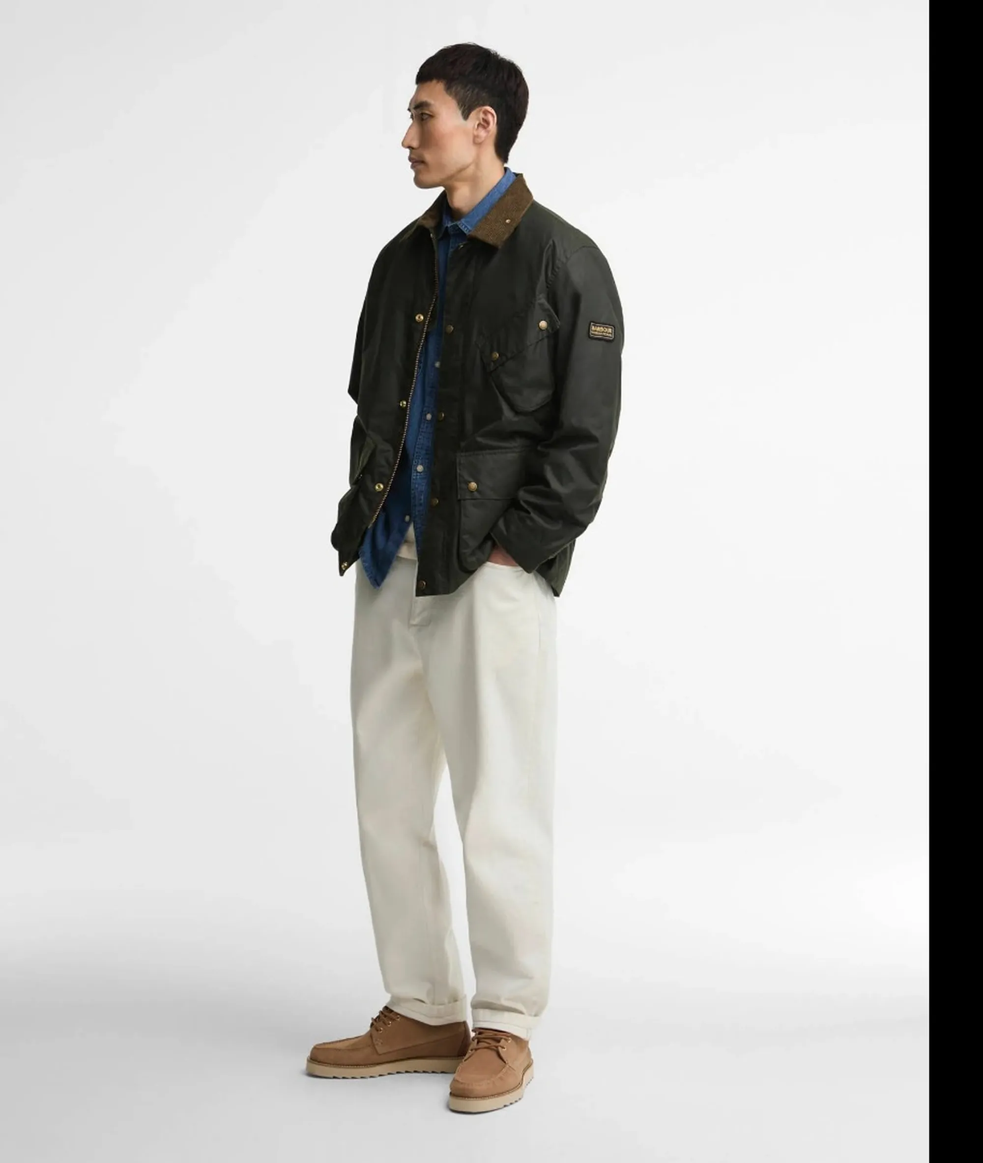 Barbour B'Brake Wax Jacket' Fern Mwx2598 195855