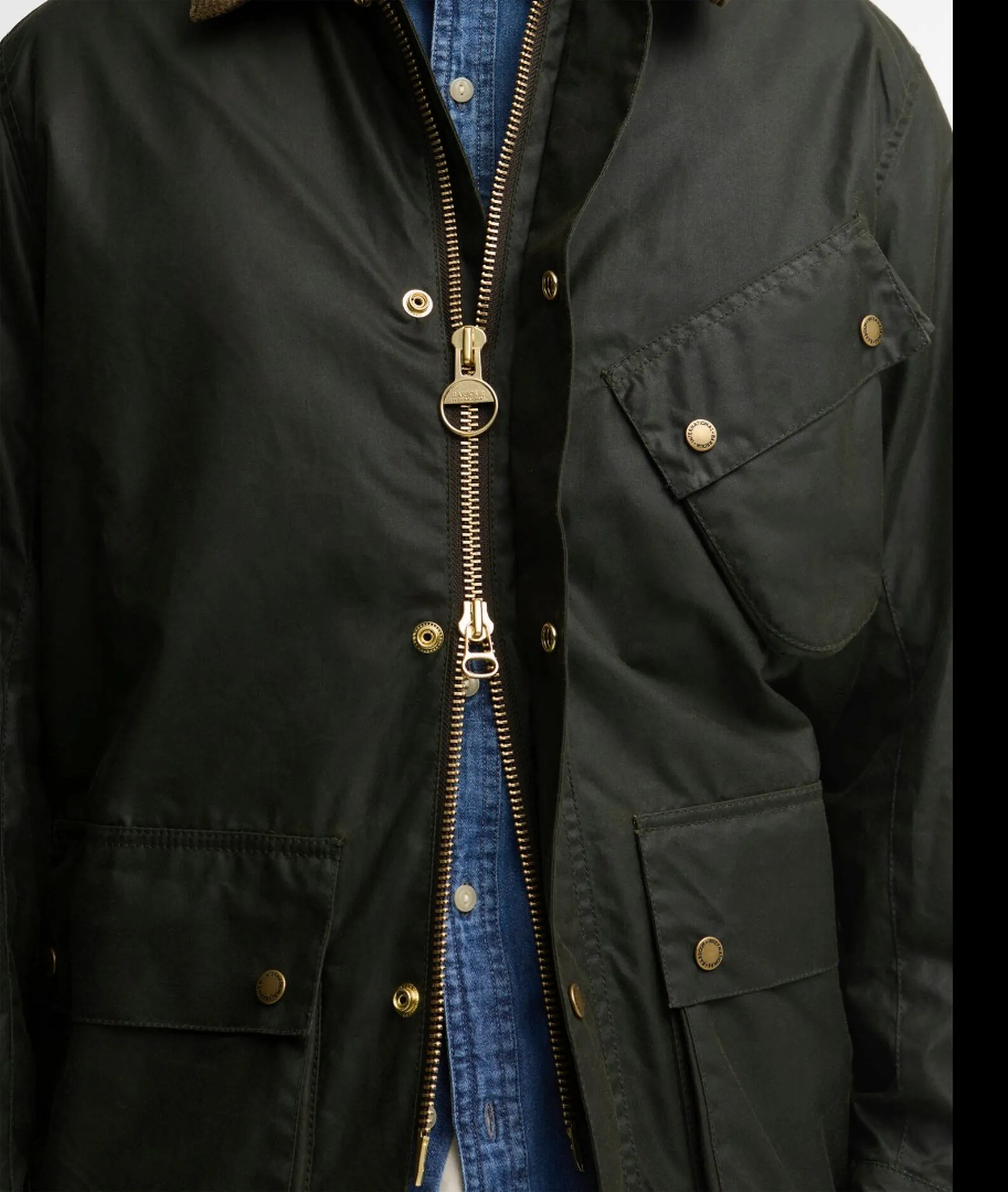 Barbour B'Brake Wax Jacket' Fern Mwx2598 195859