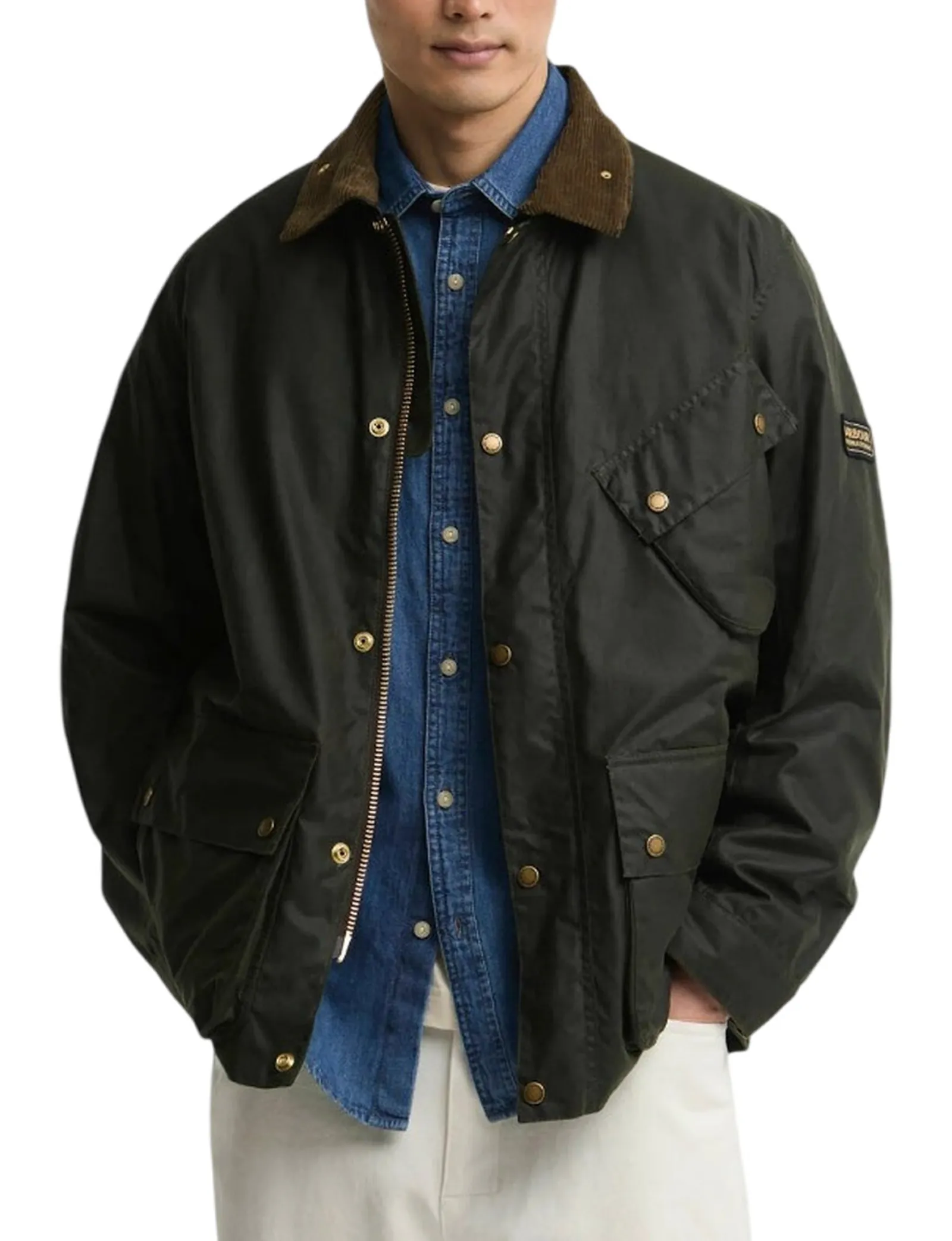 Barbour Giubbino Brake Wax Fern Mwx2598 196075