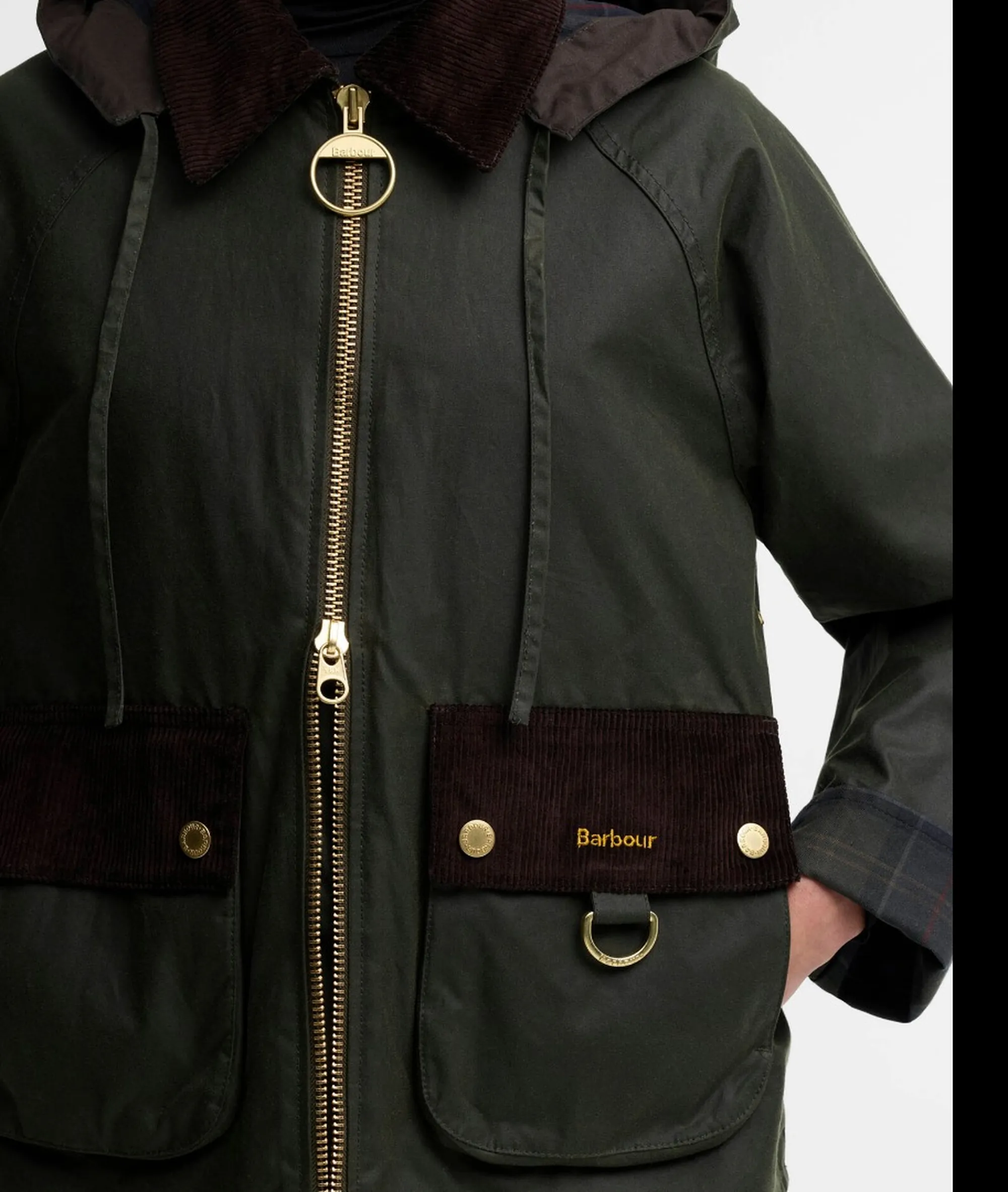 Barbour Giubbino Carville Wax Olive Lwx1578 186802