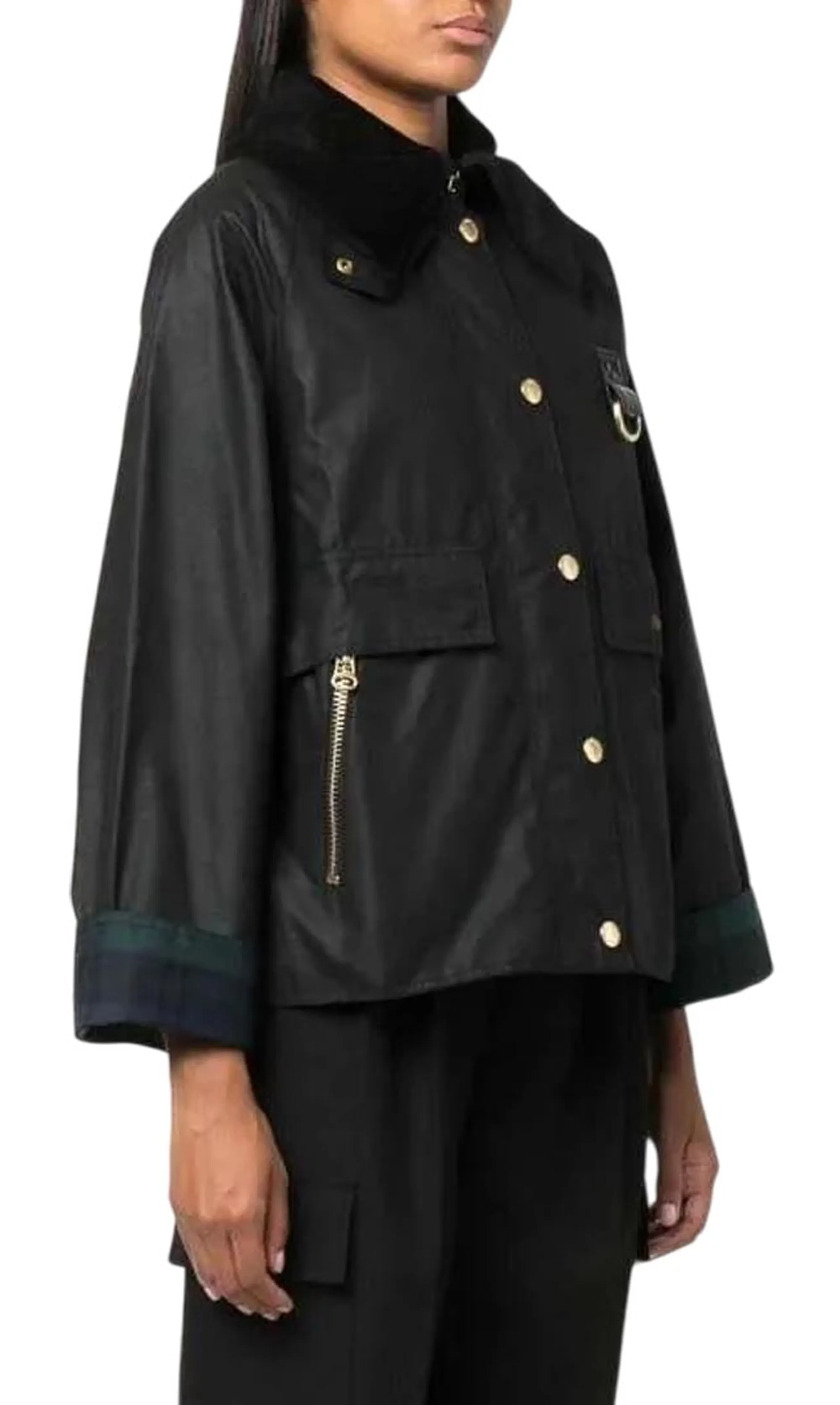 Barbour Giubbino Catton Wax Nero Lwx1333 169102