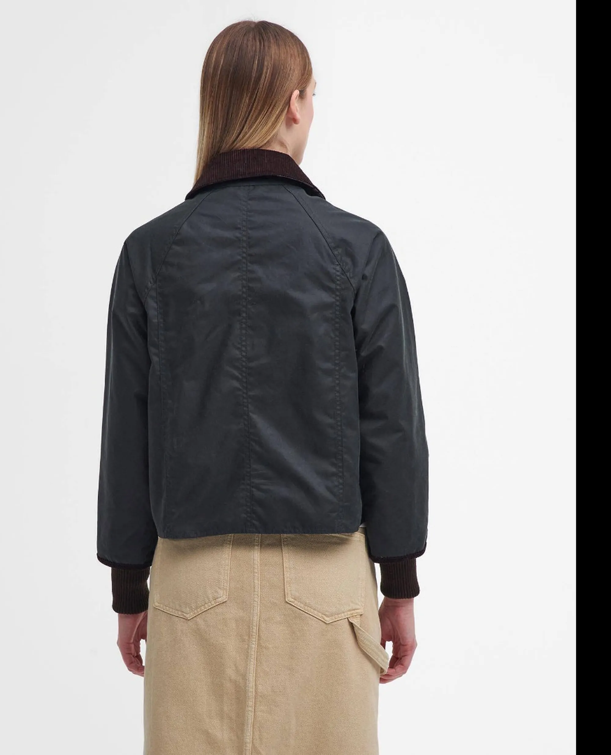 Barbour Giubbino Cropped Beadnell Sage Lwx1403 169318