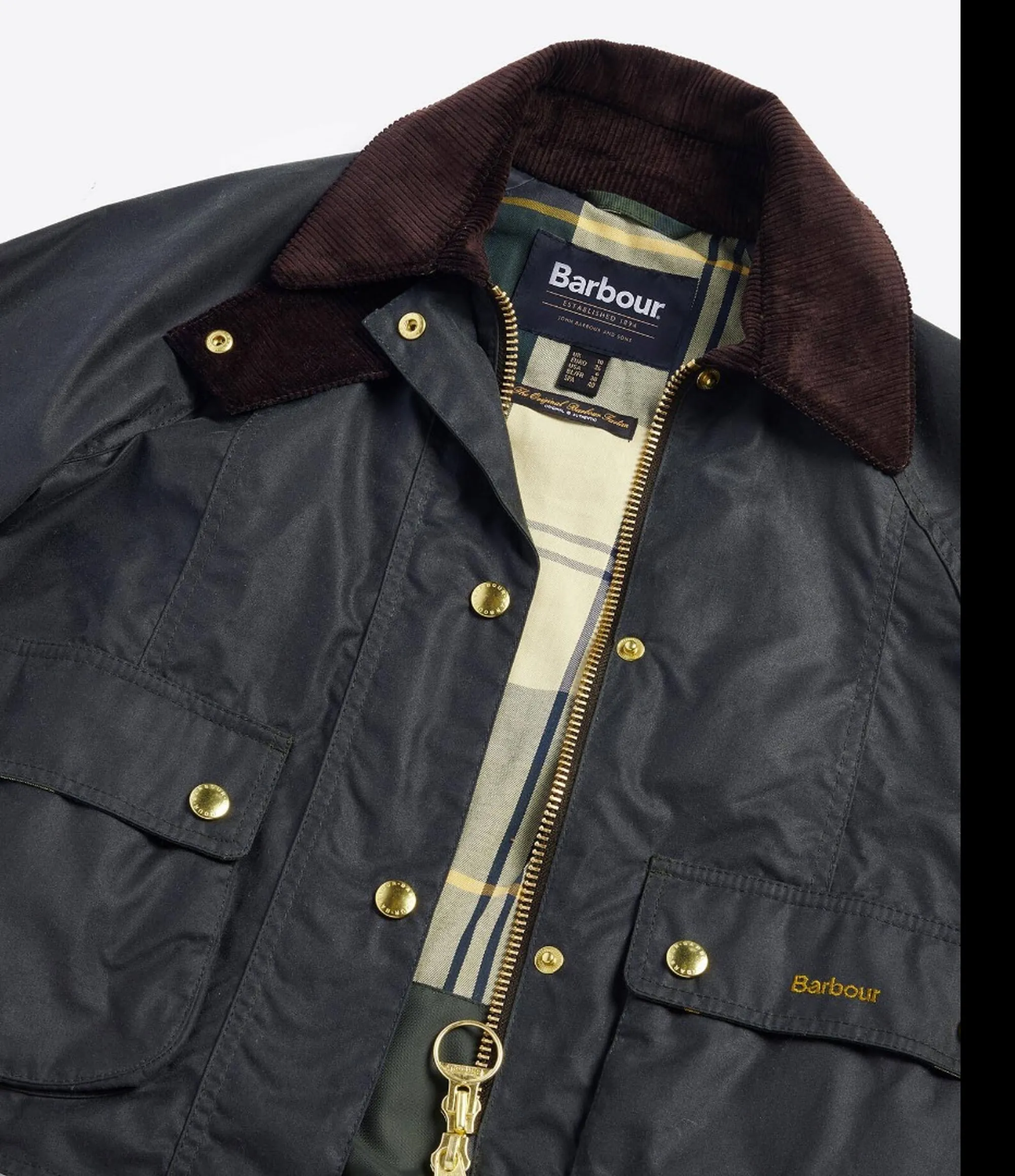 Barbour Giubbino Cropped Beadnell Sage Lwx1403 169323