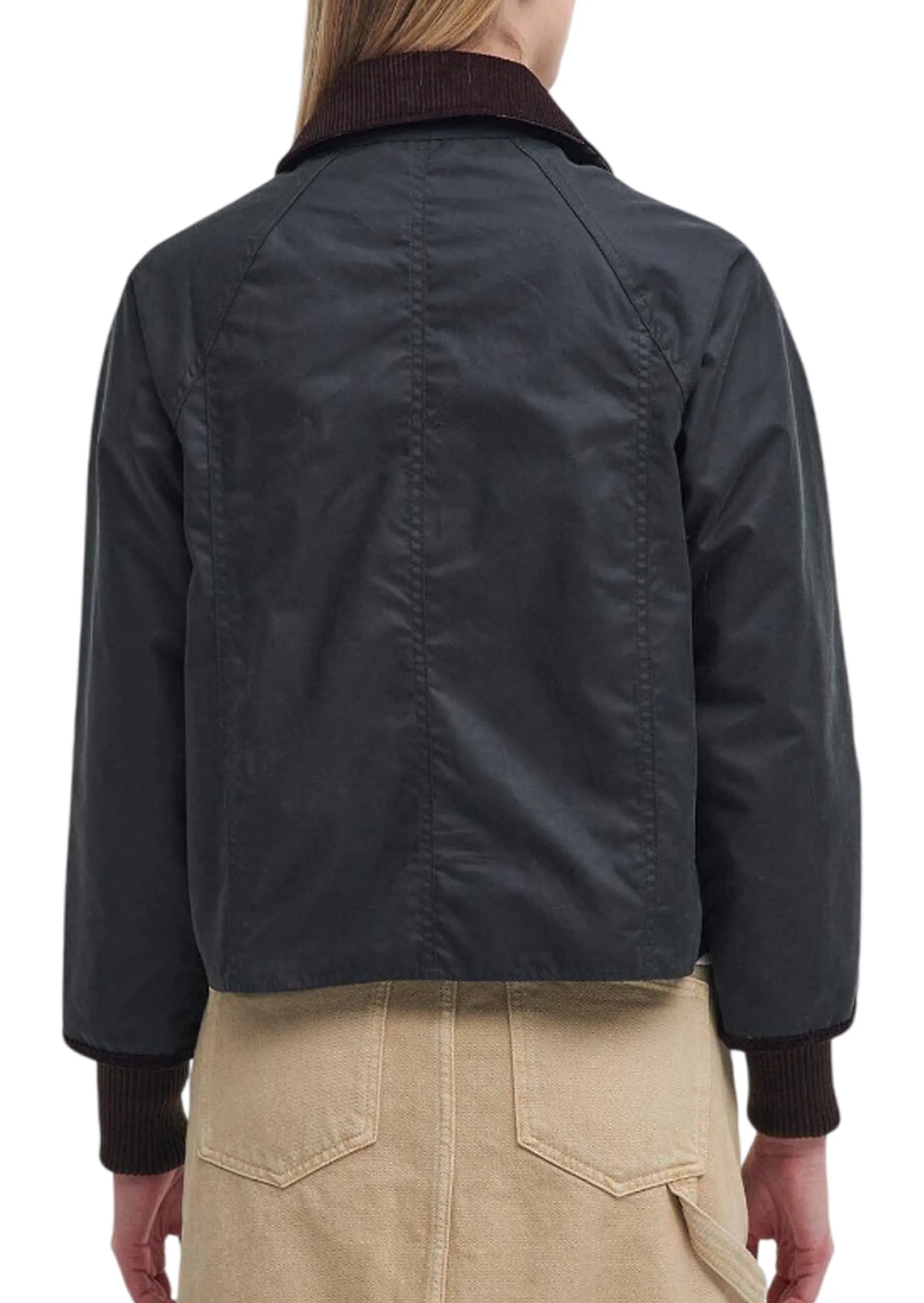 Barbour Giubbino Cropped Beadnell Sage Lwx1403 187563