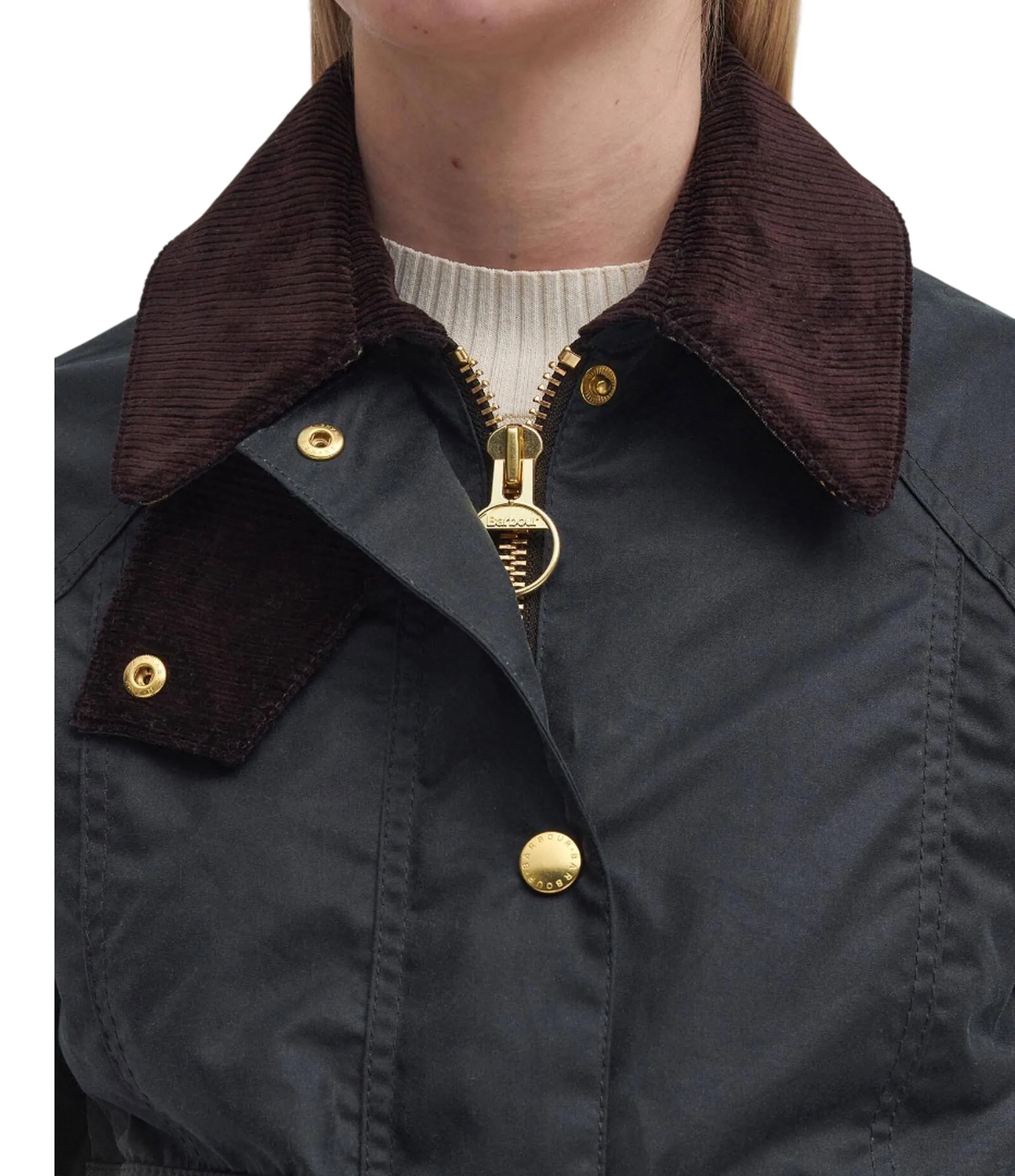Barbour Giubbino Cropped Beadnell Sage Lwx1403 187566