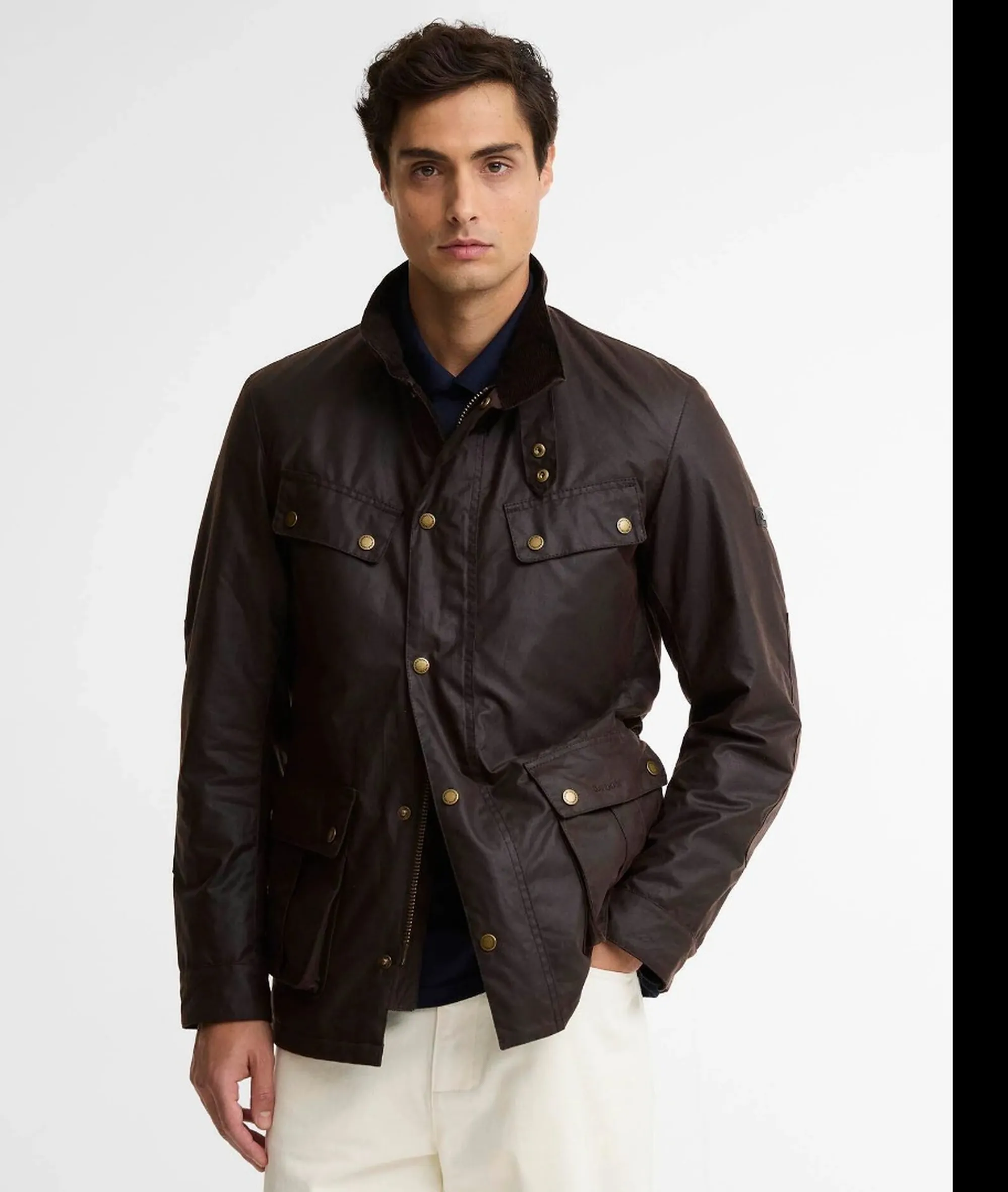 Barbour B'Duke Wax Jacket' Brown Mwx2140 195976