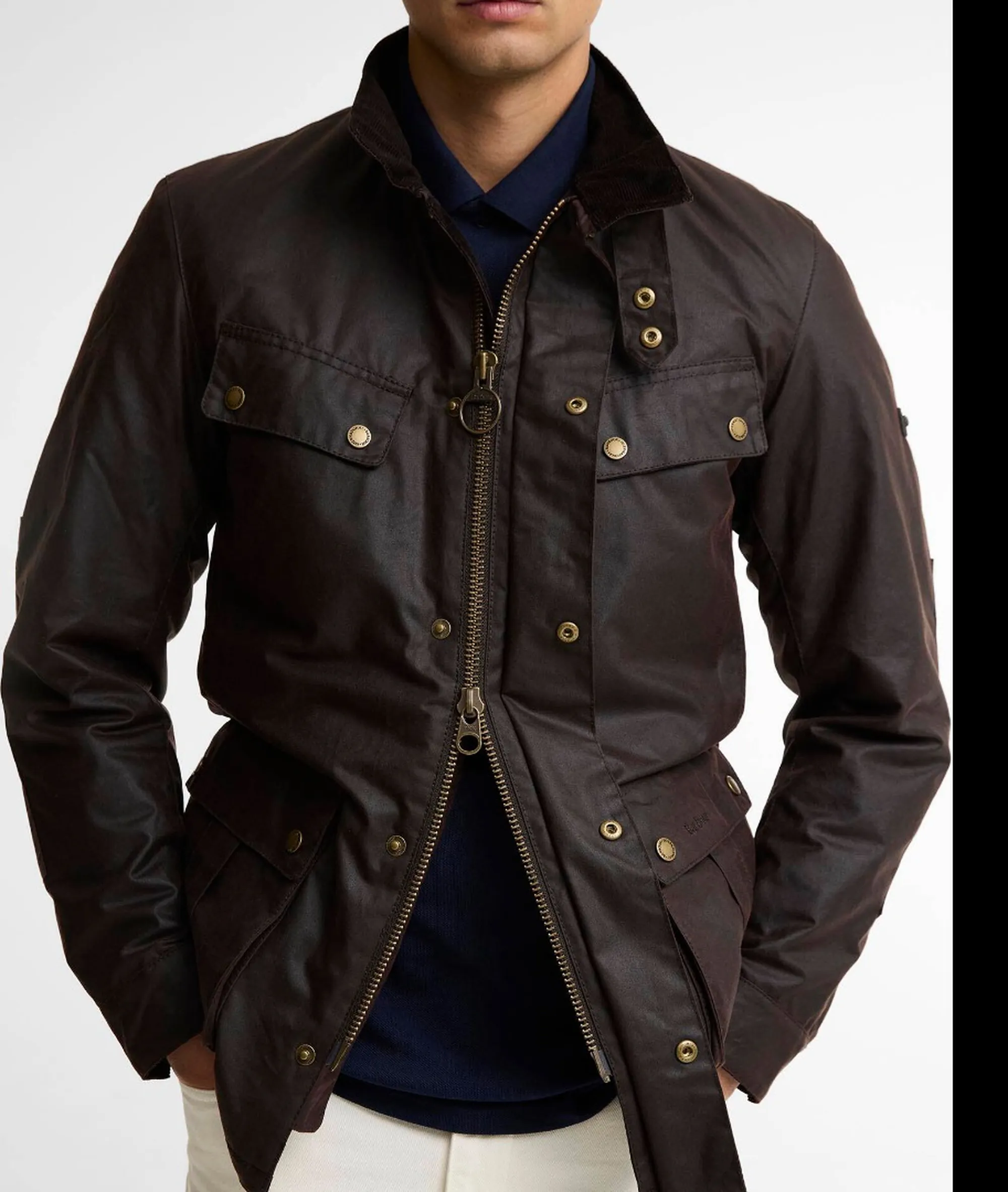 Barbour B'Duke Wax Jacket' Brown Mwx2140 195982
