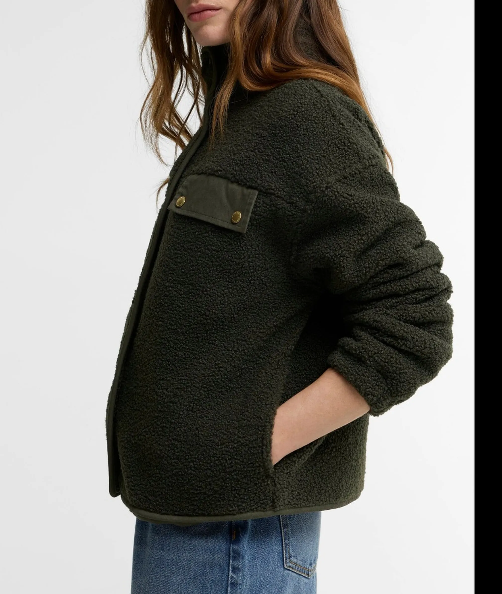 Barbour Giubbino Pile Mabel Olive Lfl0095 186792