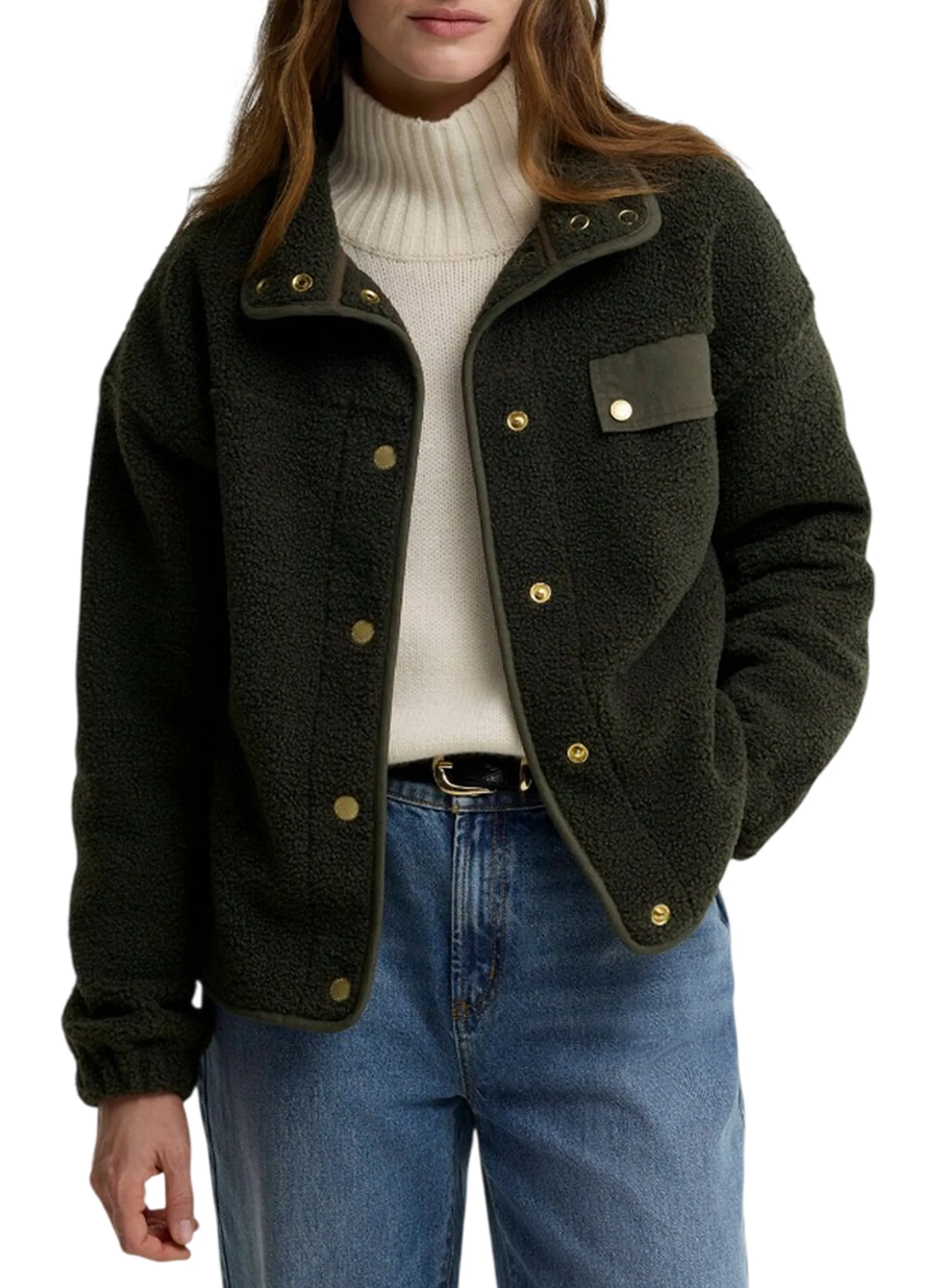 Barbour Giubbino Pile Mabel Olive Lfl0095 187568