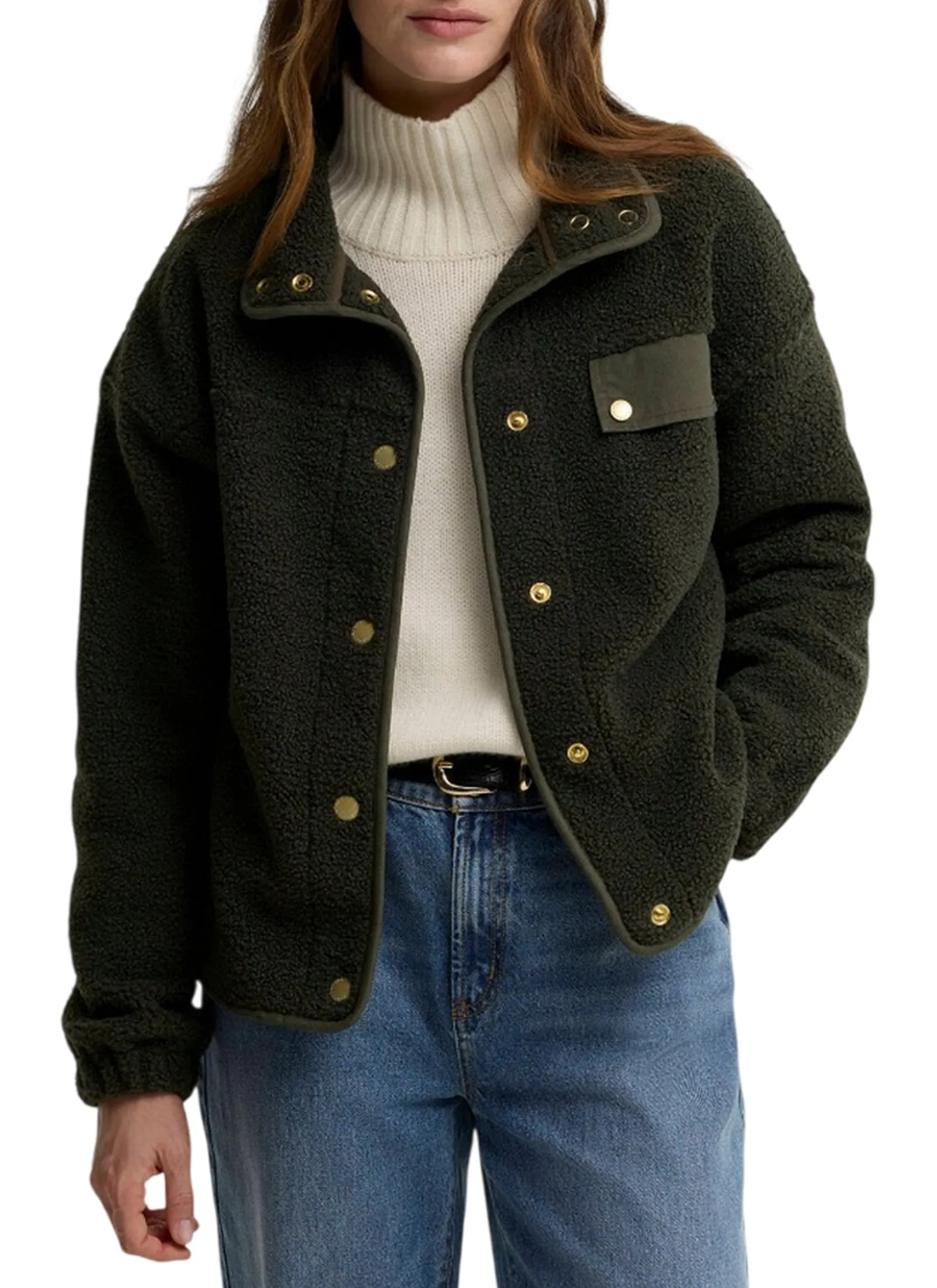 Barbour Giubbino Pile Mabel Olive Lfl0095 187568