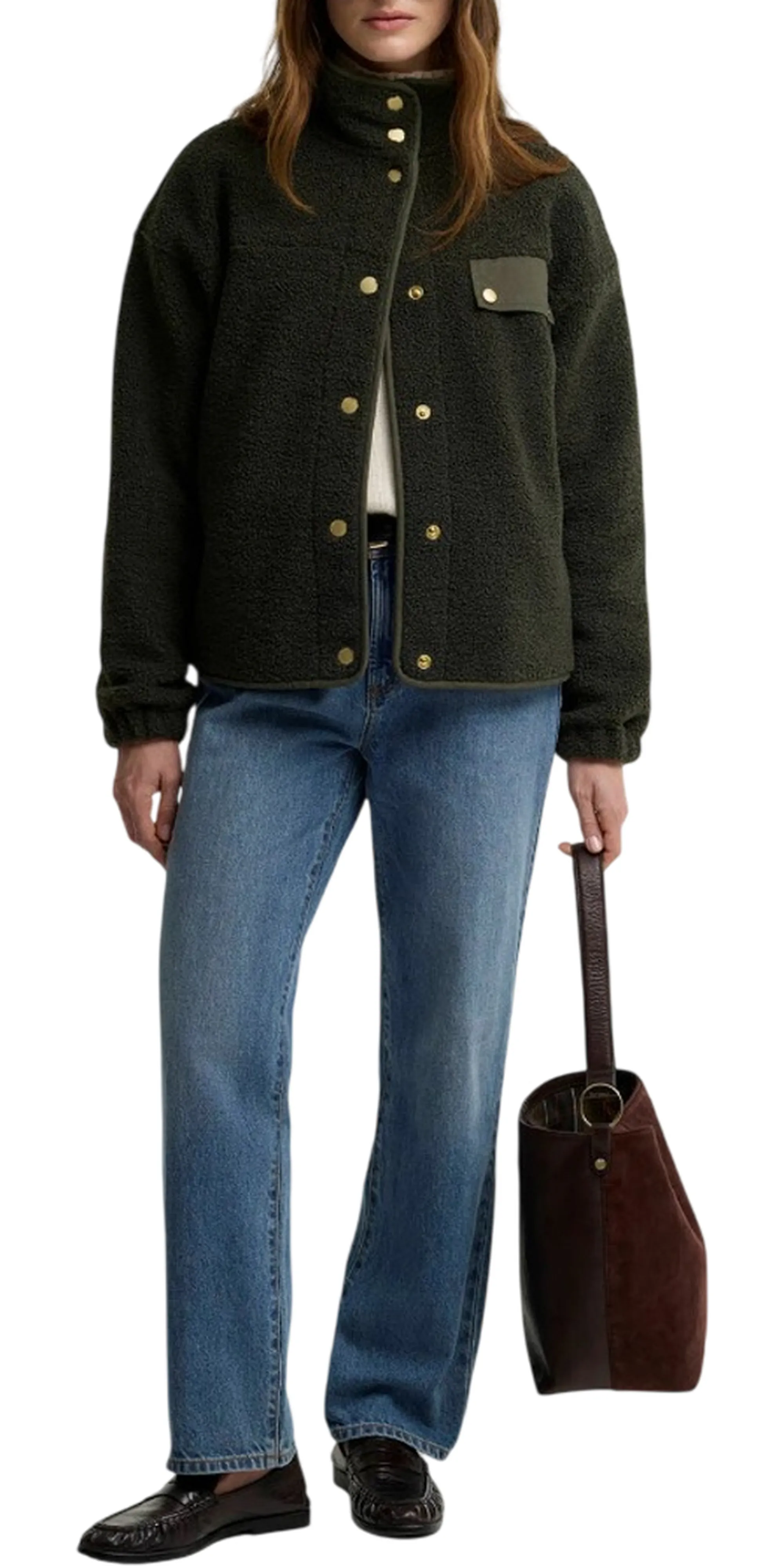 Barbour Giubbino Pile Mabel Olive Lfl0095 187570